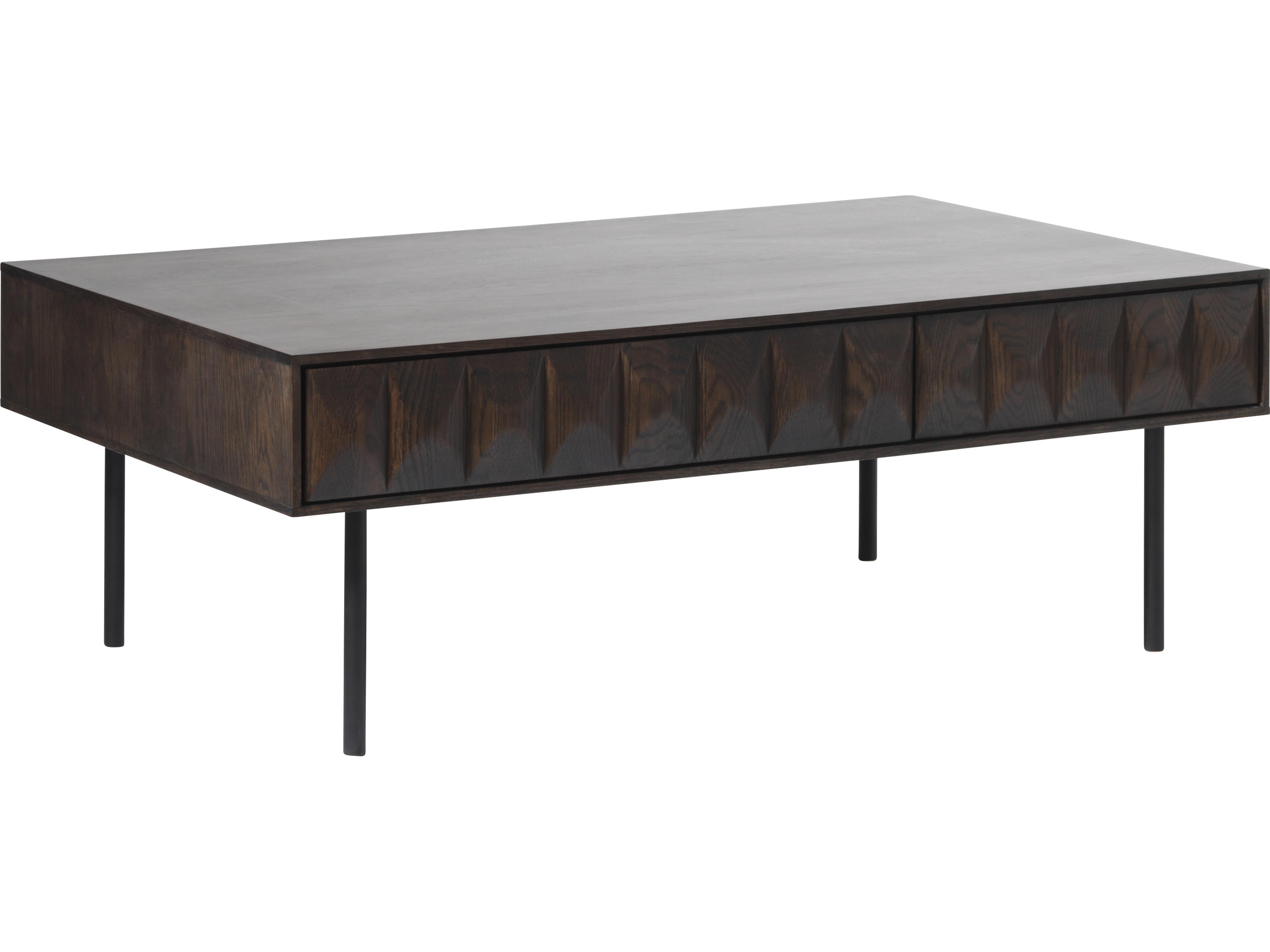Unique Furniture Latina Rectangular Wood Black Oak Coffee Table