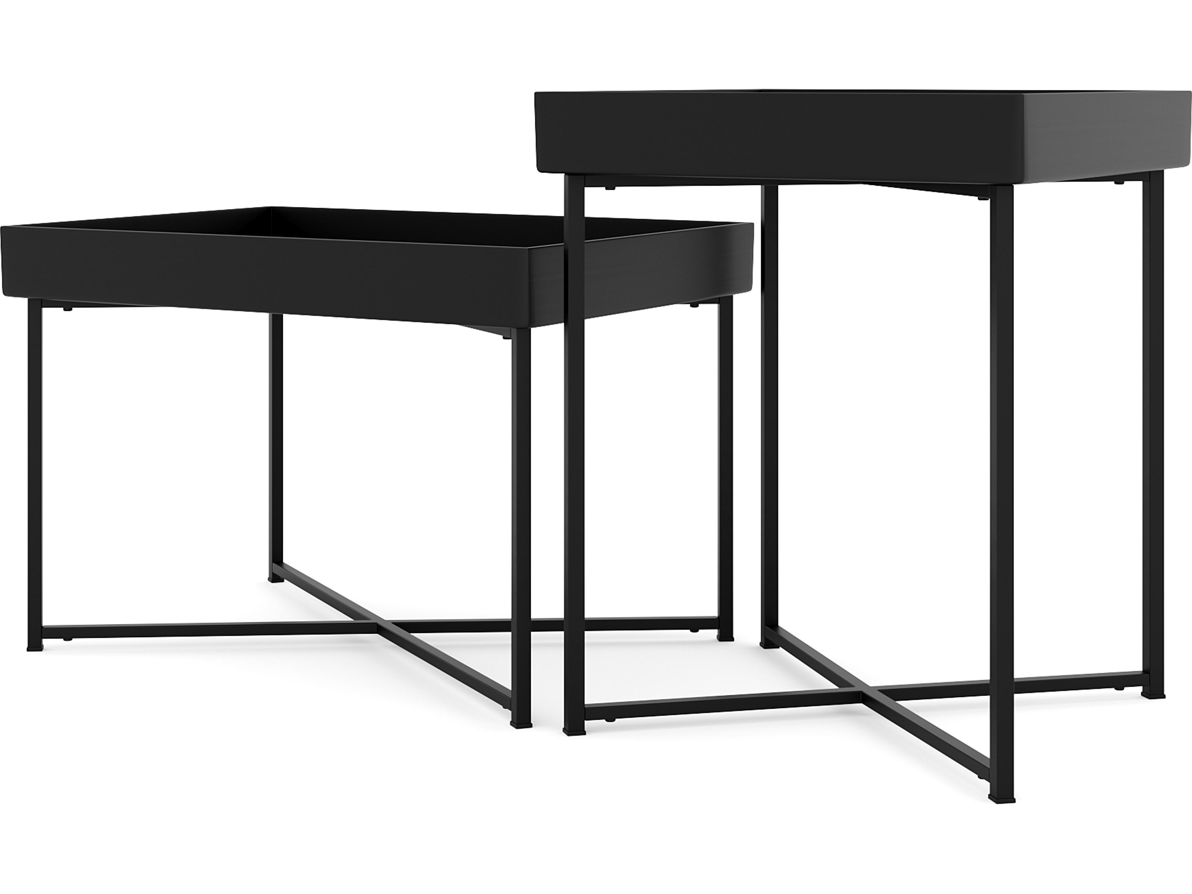 Unique Furniture Louis Rectangular Black Powder Coat Coffee Table