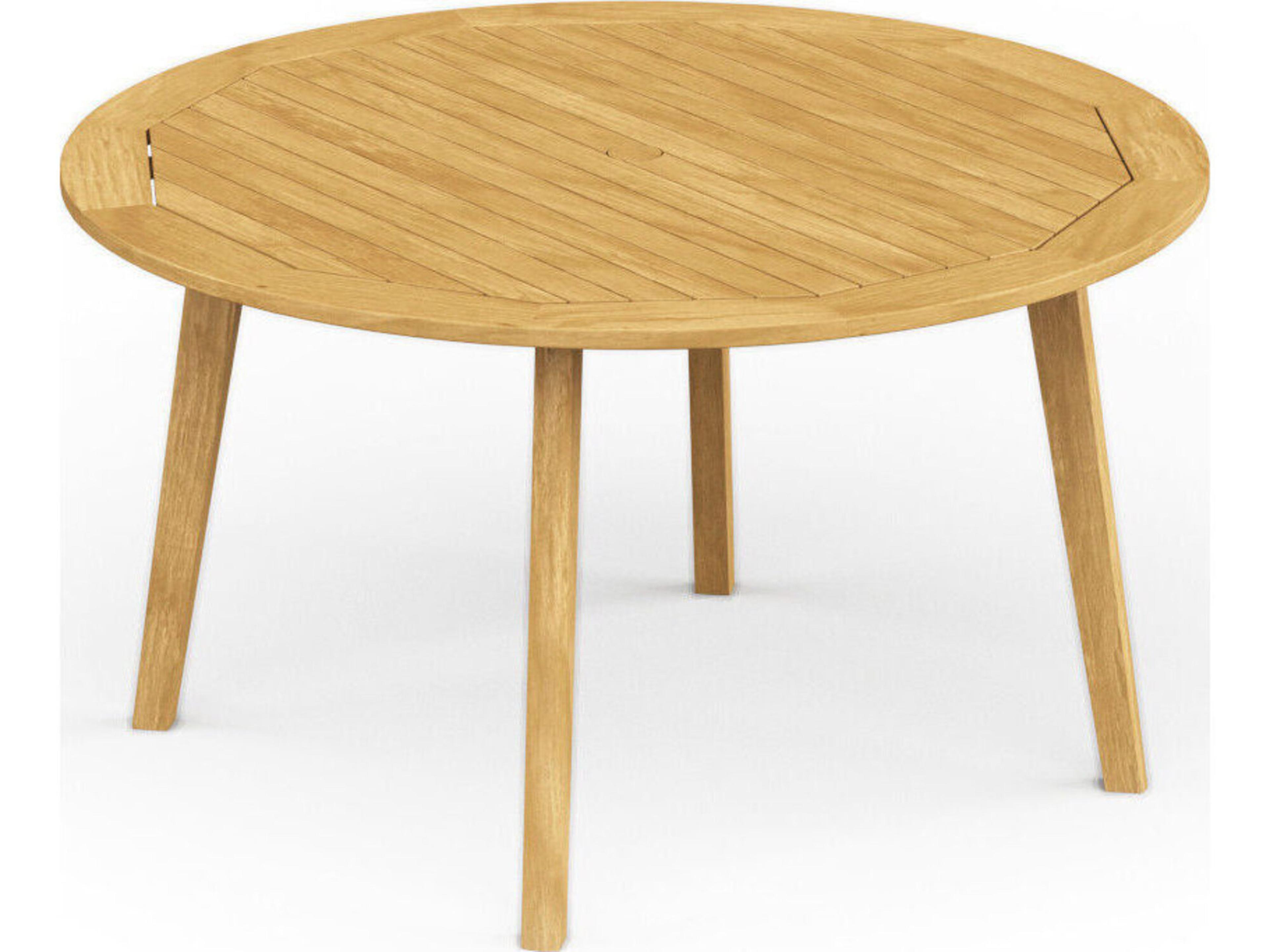 Jensen Outdoor Foundations Teak 52" Round Dining Table