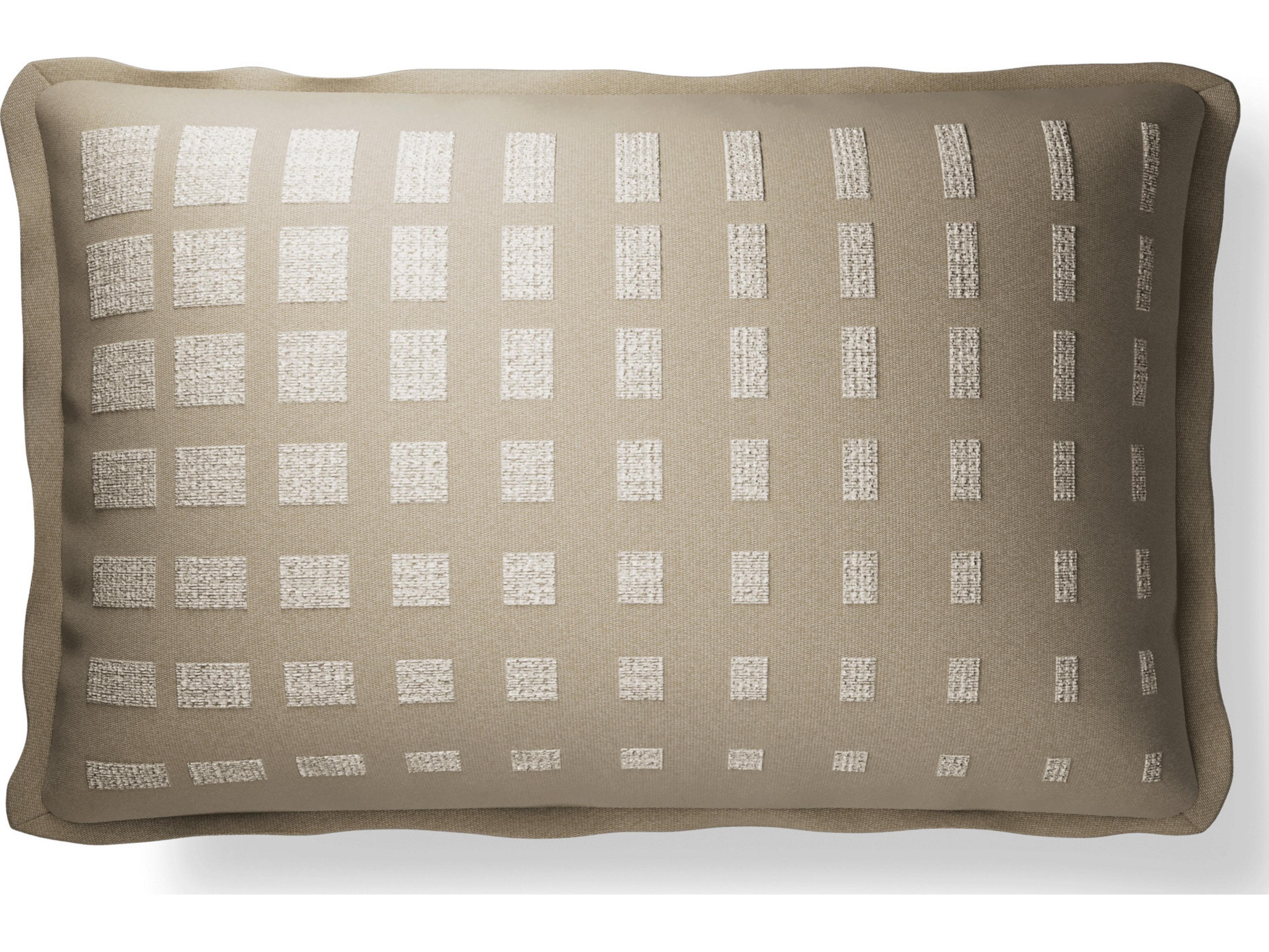 Jensen Outdoor Performance Plume Embroidery 14" x 22" Shadow Block - Desert/Ivory