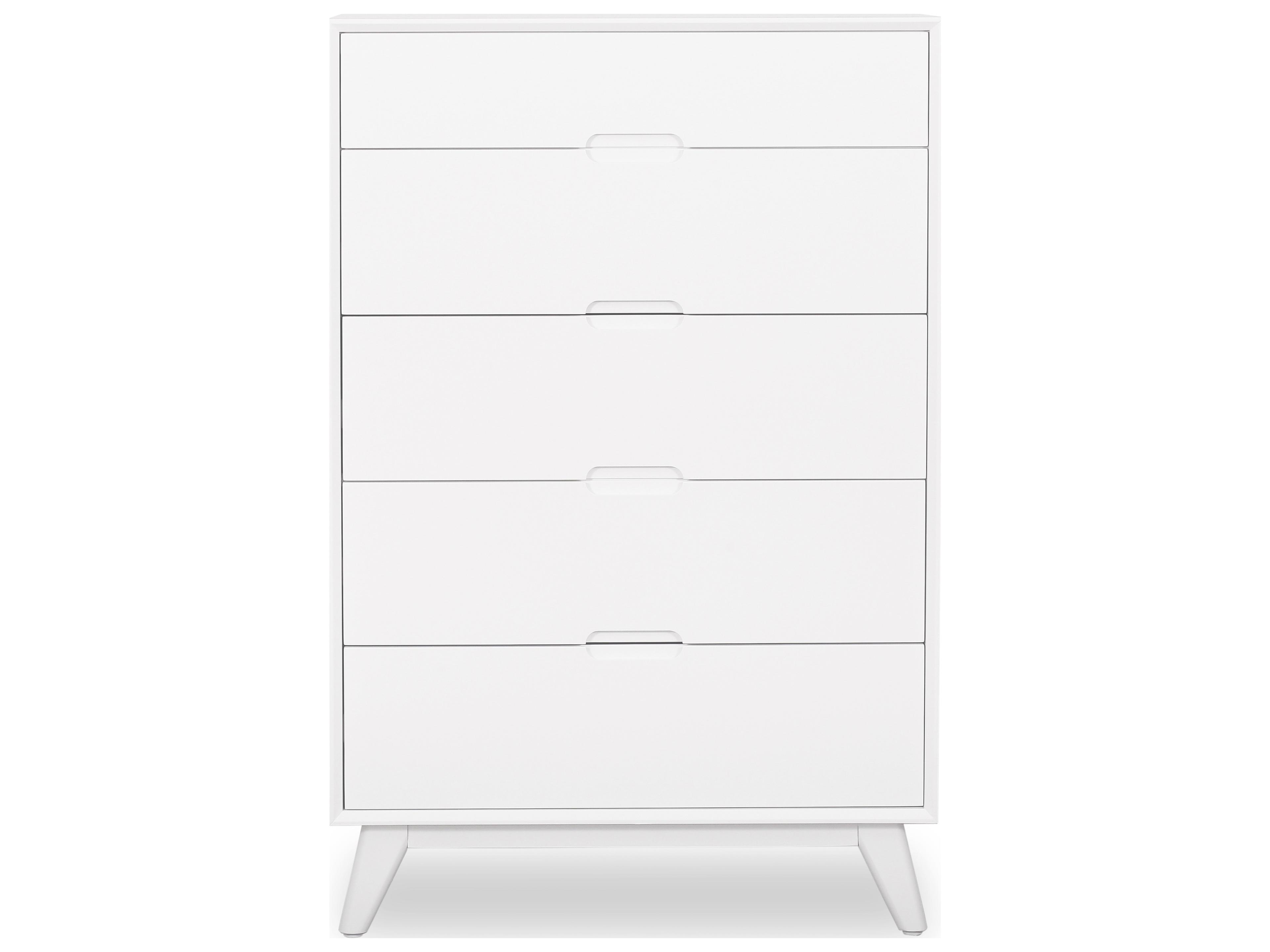 Unique Furniture Sedona 5-Drawers White Rubberwood Accent Chest