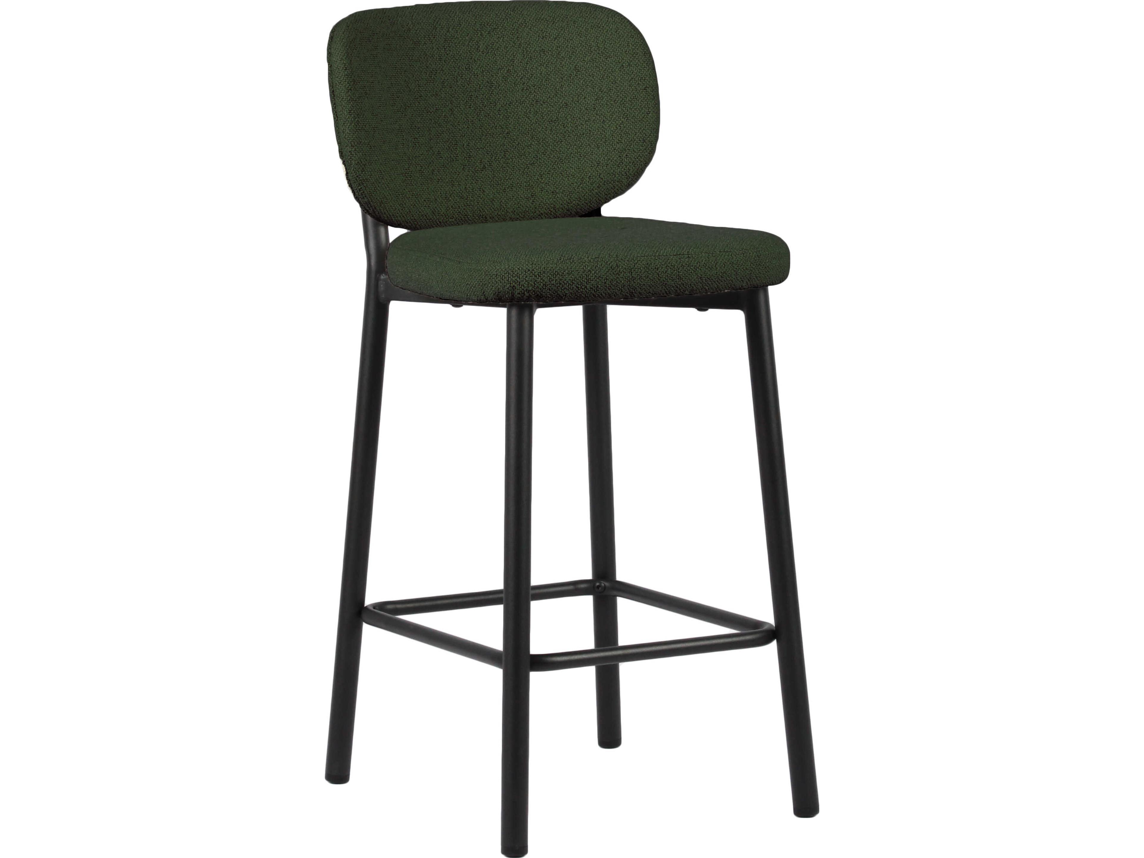 Unique Furniture Chairs Forest Green Upholstered Counter Stool Set of 2