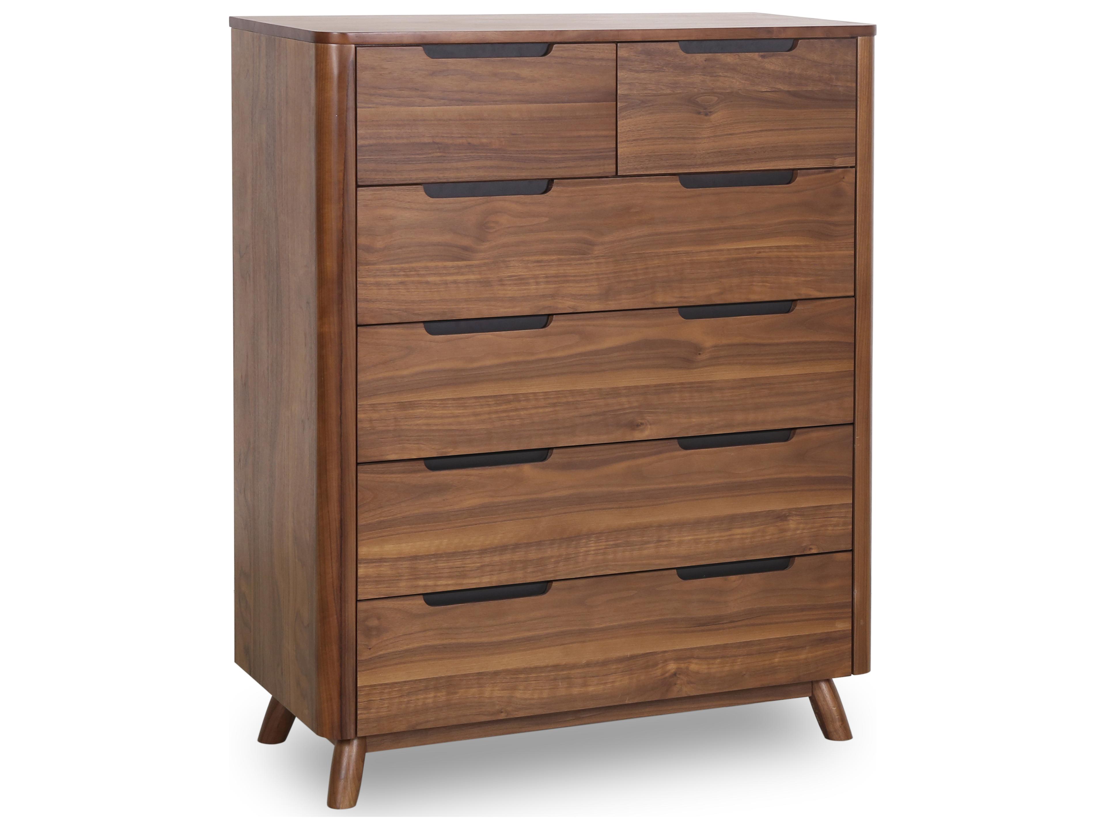 Unique Furniture Tahoe 6-Drawers Walnut Brown Wood Accent Chest