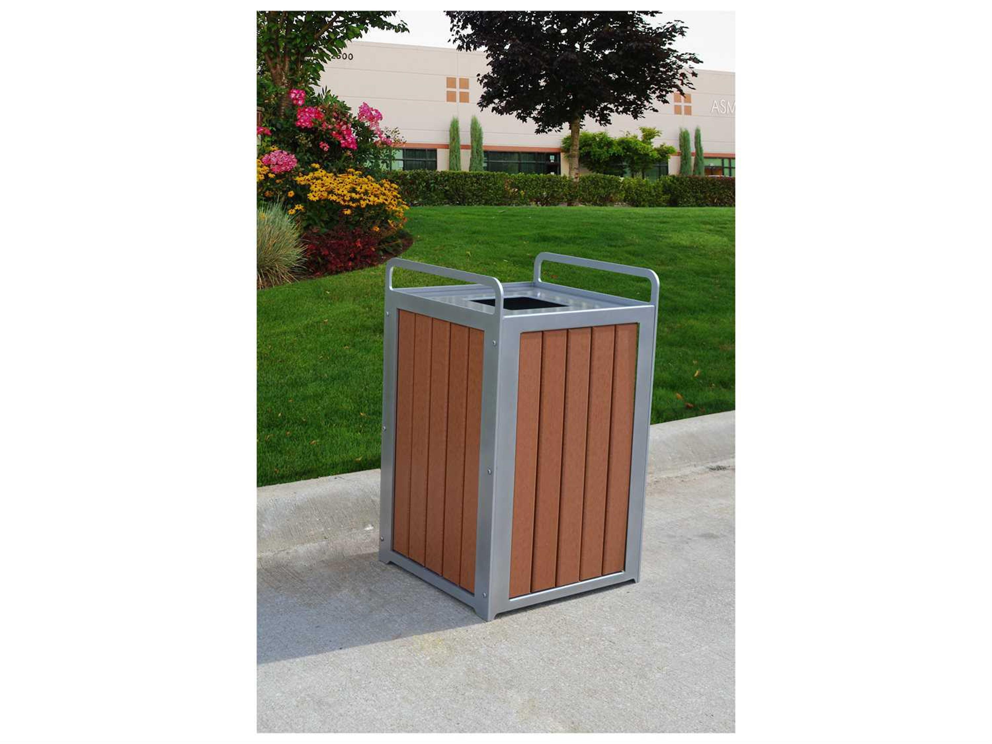 Frog Furnishings Recycled Plastic Plaza 32 Gallon Receptacle