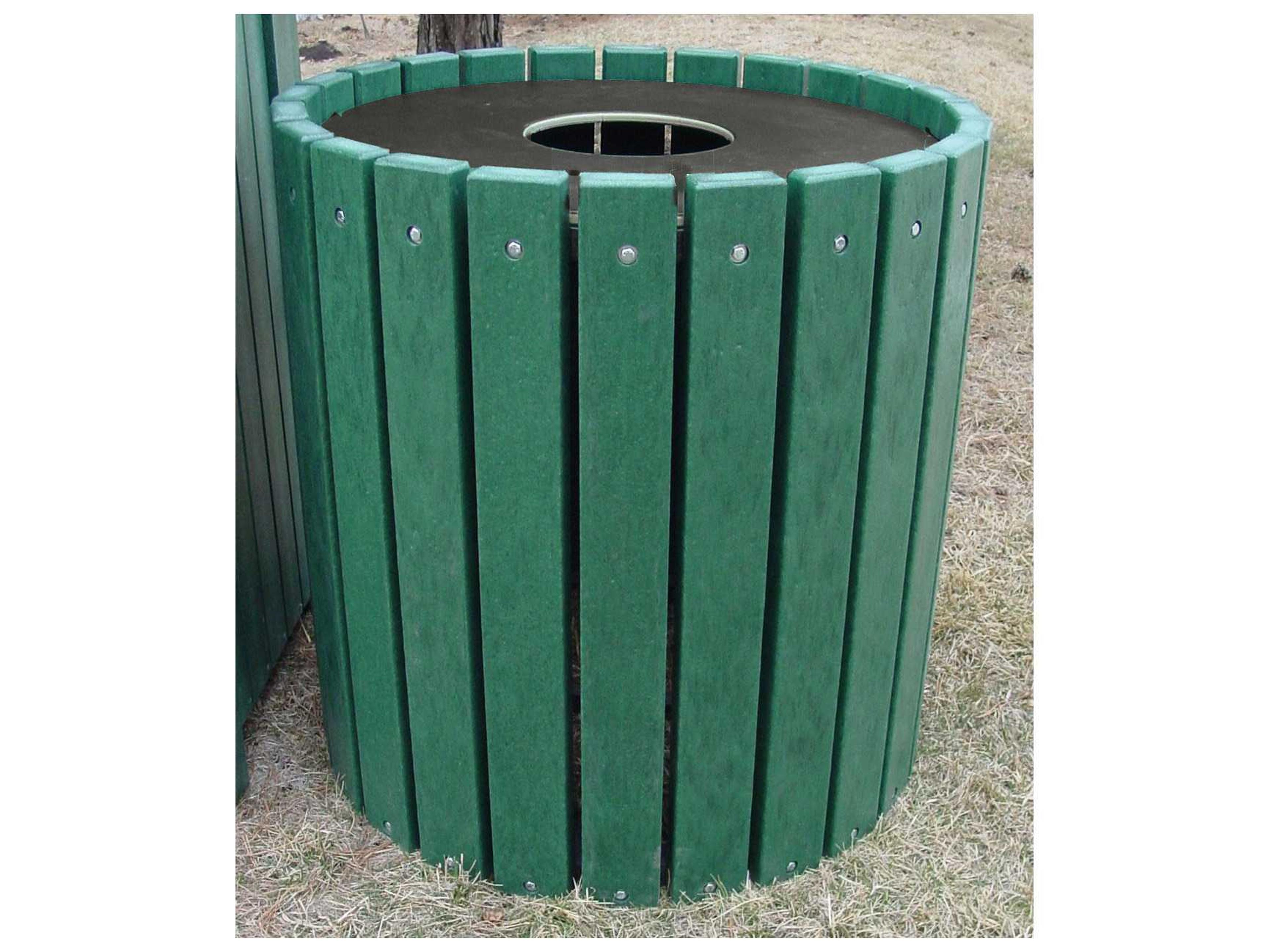 Frog Furnishings Recycled Plastic Heavy duty Round 32 Gallon Receptacles