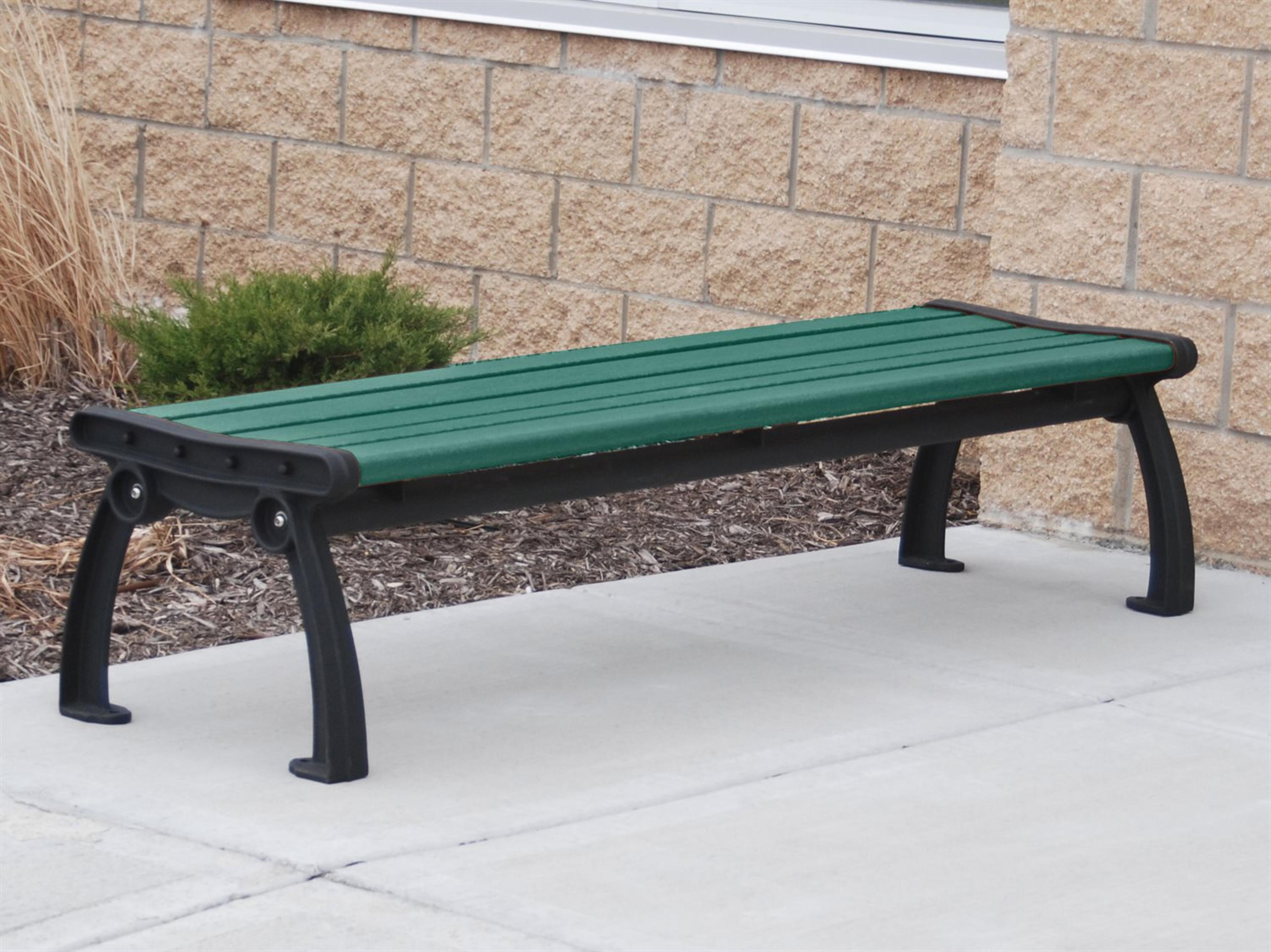 Frog Furnishings Heritage Cast Aluminum 6 ft. Backless Outdoor Patio Bench
