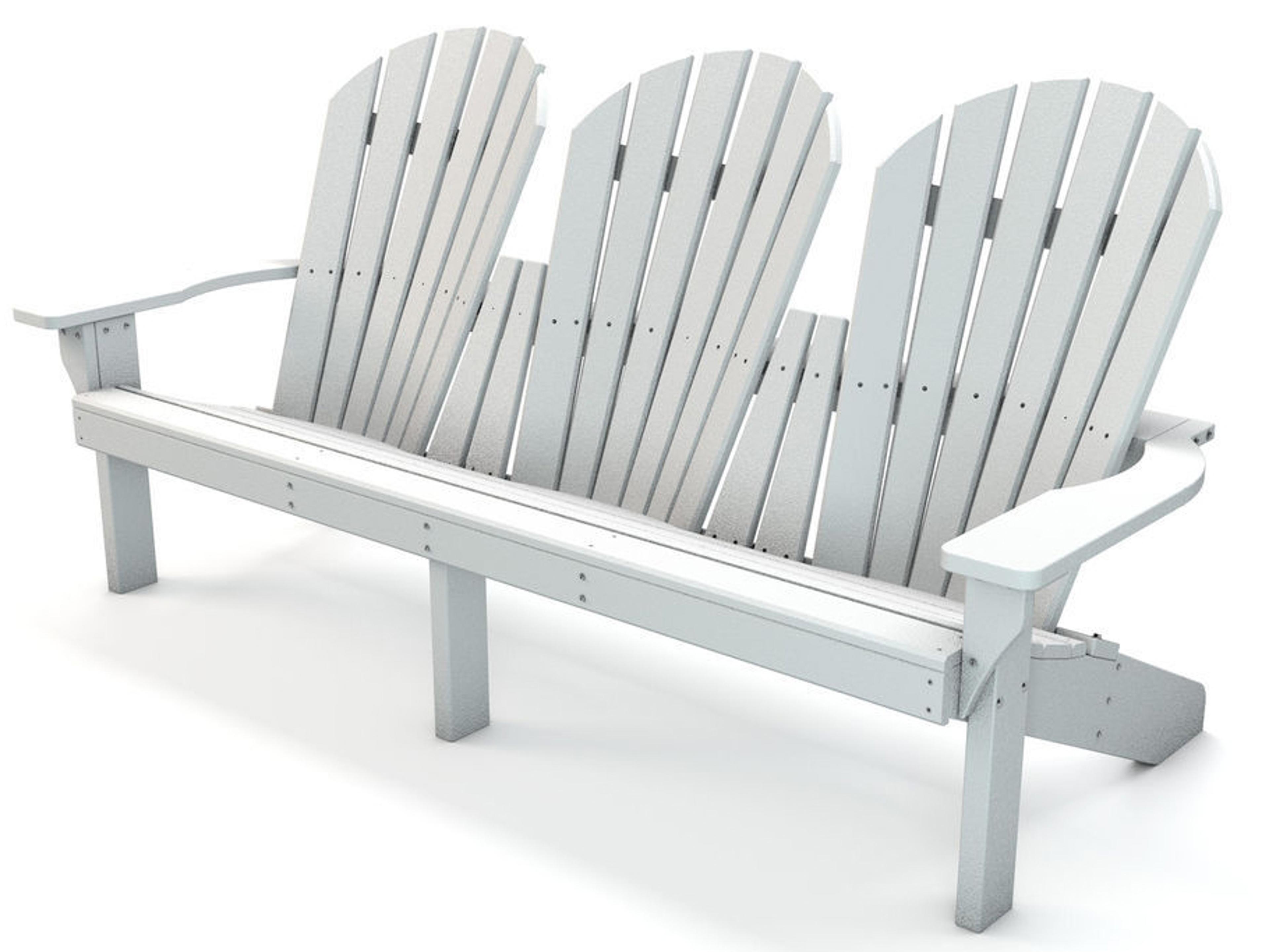 Frog Furnishings Grand Isle 3-Seat Patio Adirondack Chair