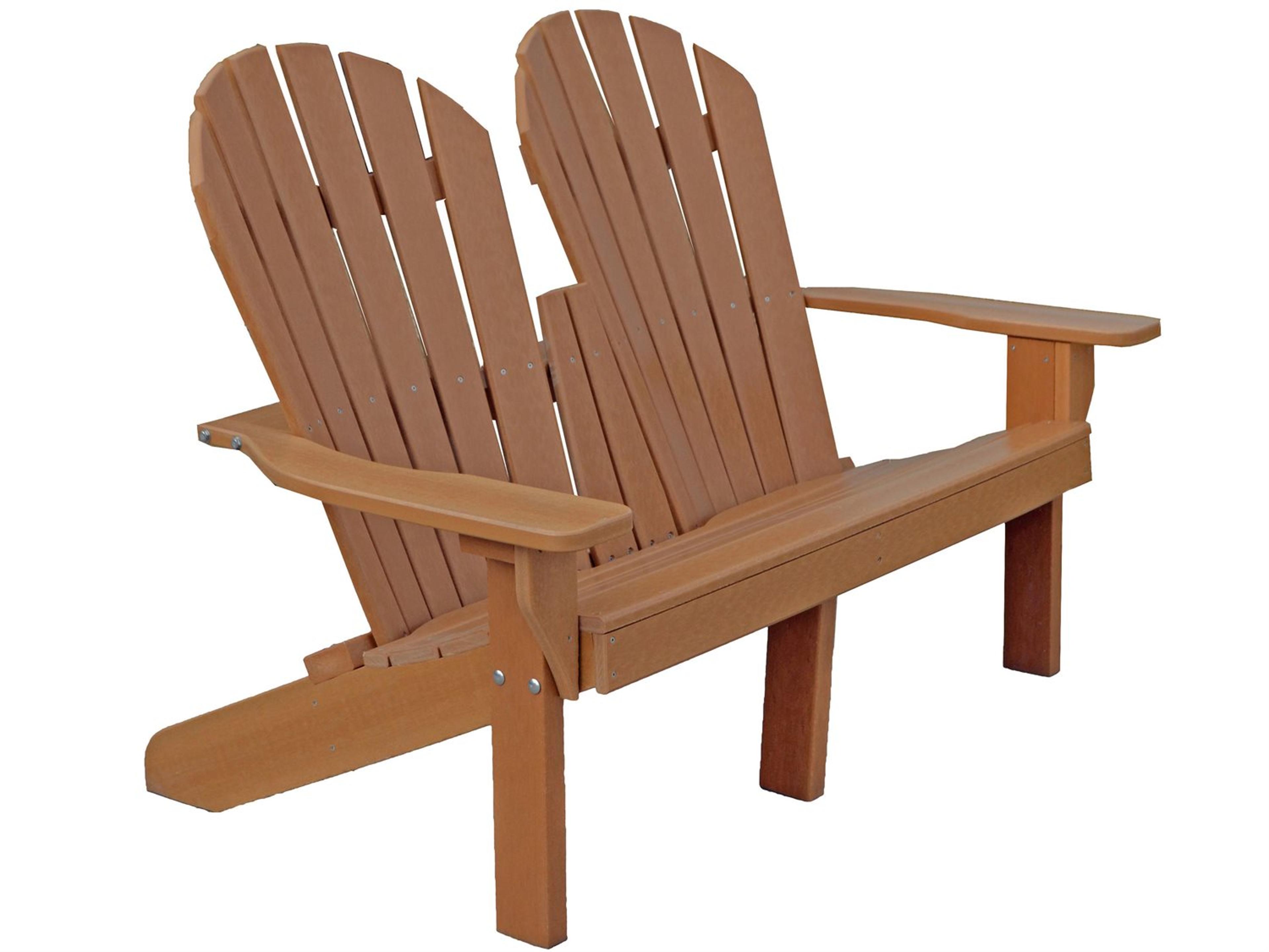 Frog Furnishings Riviera Recycled Plastic 2-Seat Adirondack
