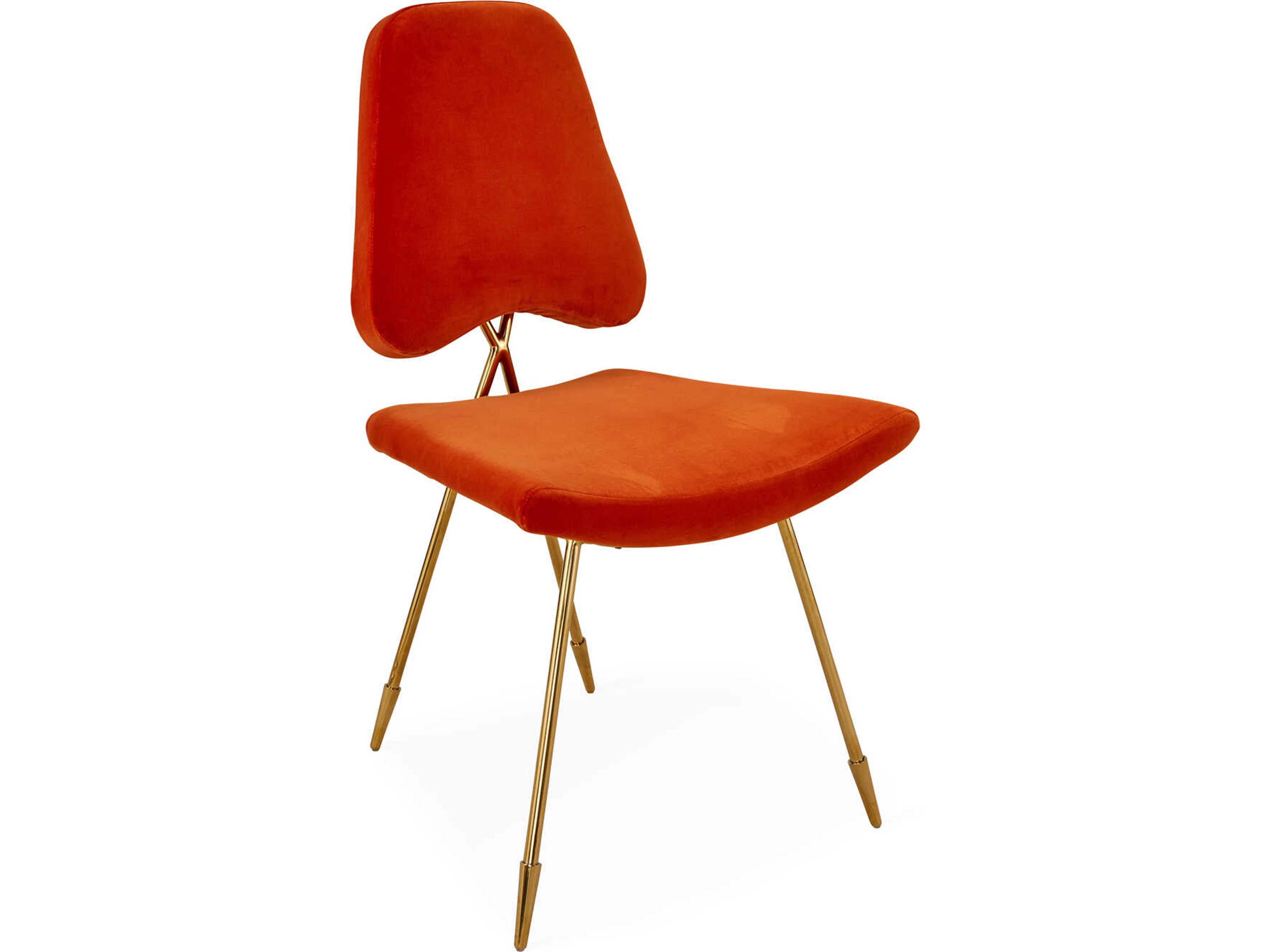 Jonathan Adler Maxime Orange Upholstered Armless Dining Chair