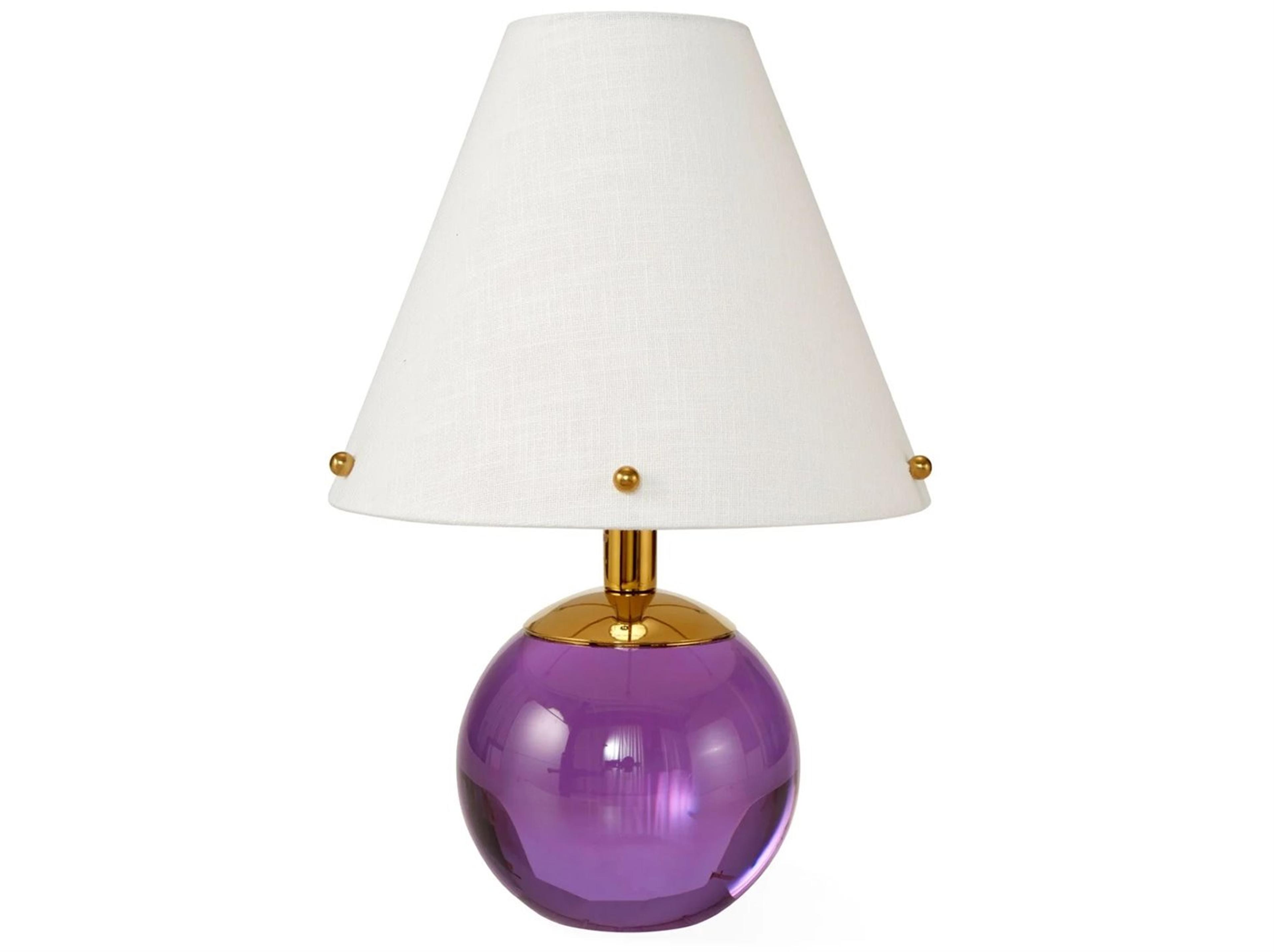 Belvedere Purple Crystal Table Lamp