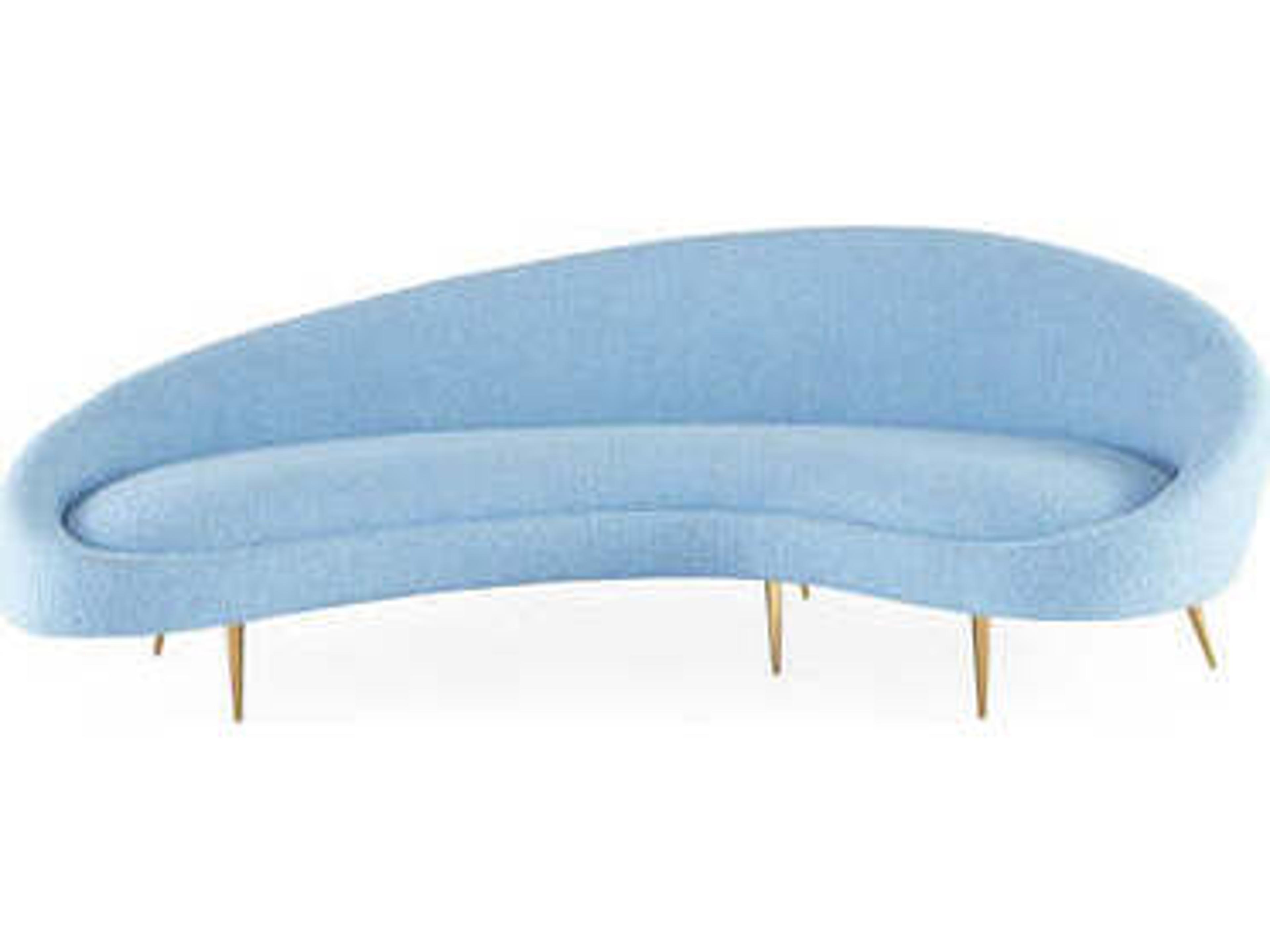 Jonathan Adler Ether Blue Upholstered Sofa