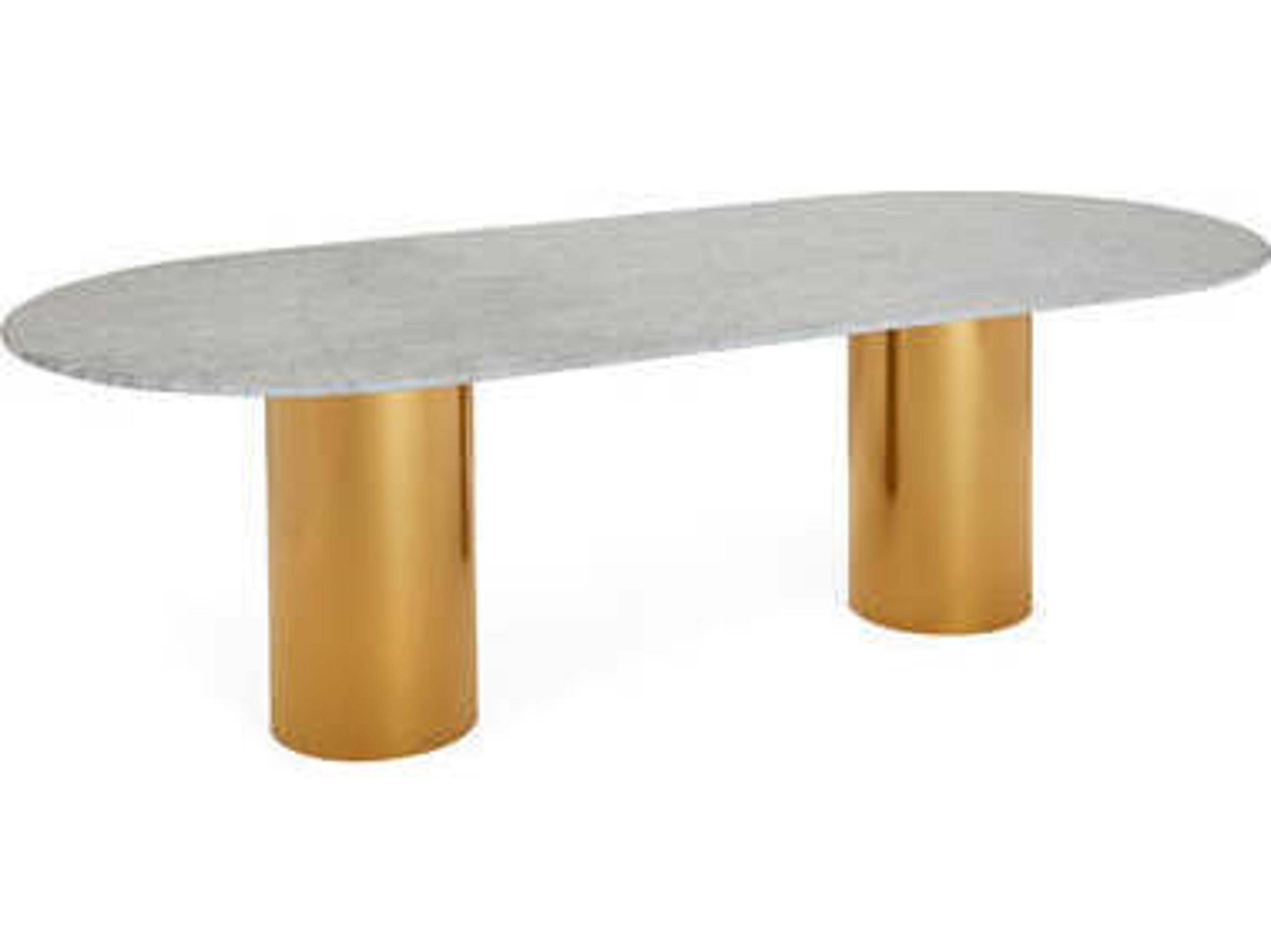 Jonathan Adler Alphaville Oval Marble Dining Table