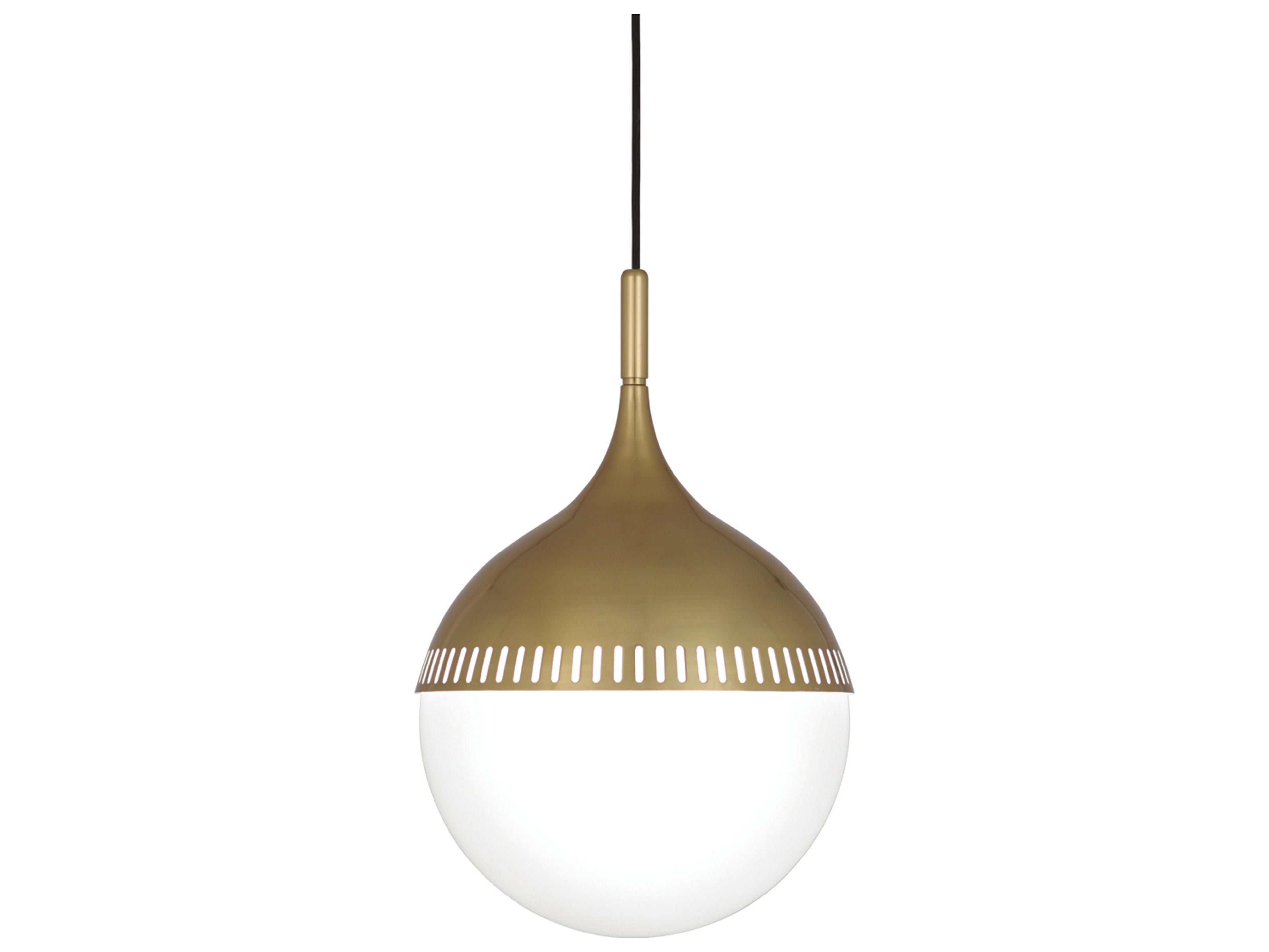 Jonathan Adler Rio Brass Round Mini Pendant