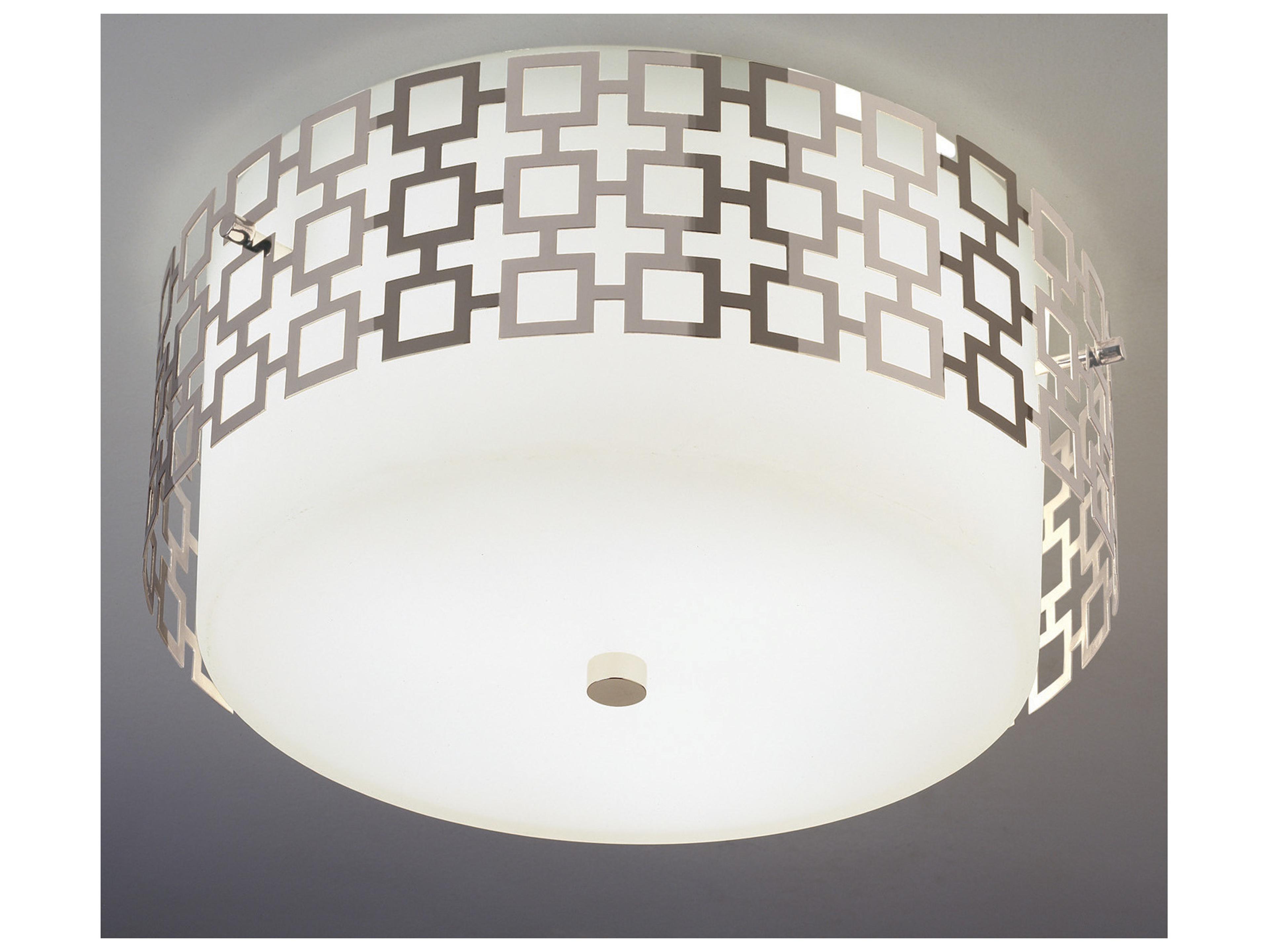 Jonathan Adler Parker Nickel Cylinder Flush Mount