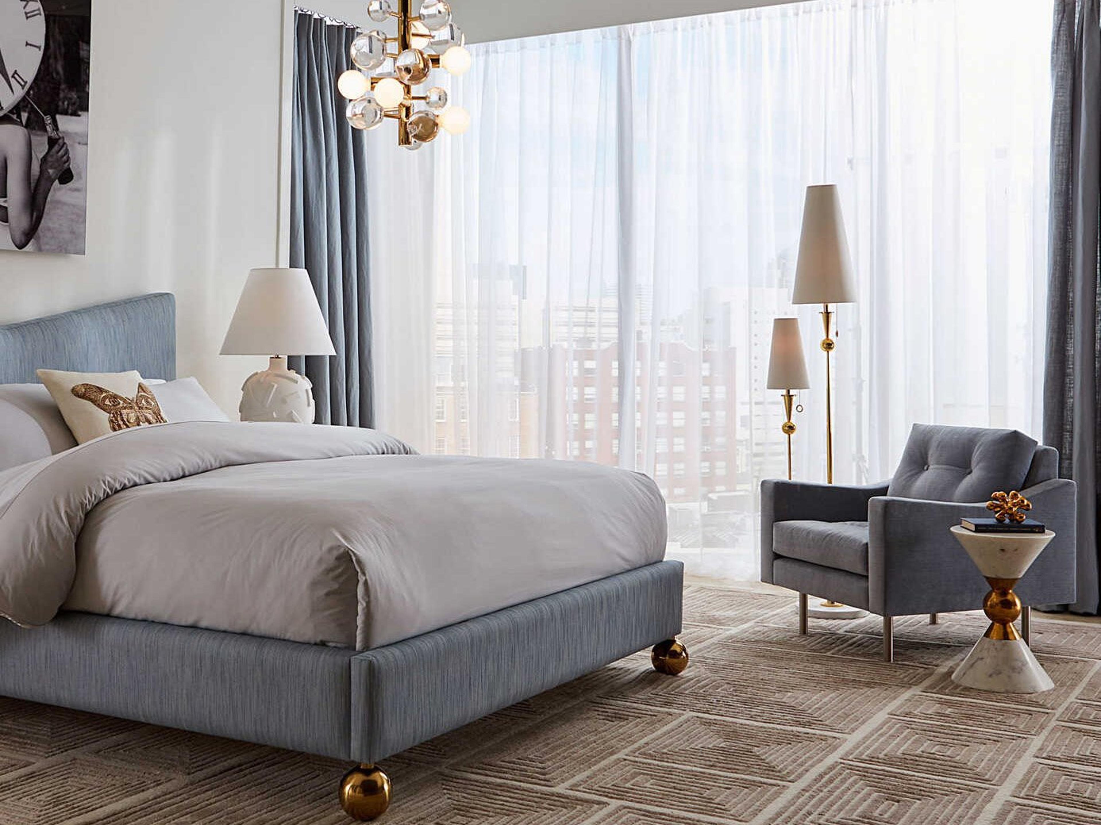 Jonathan Adler Chevron Blue Bedroom Set