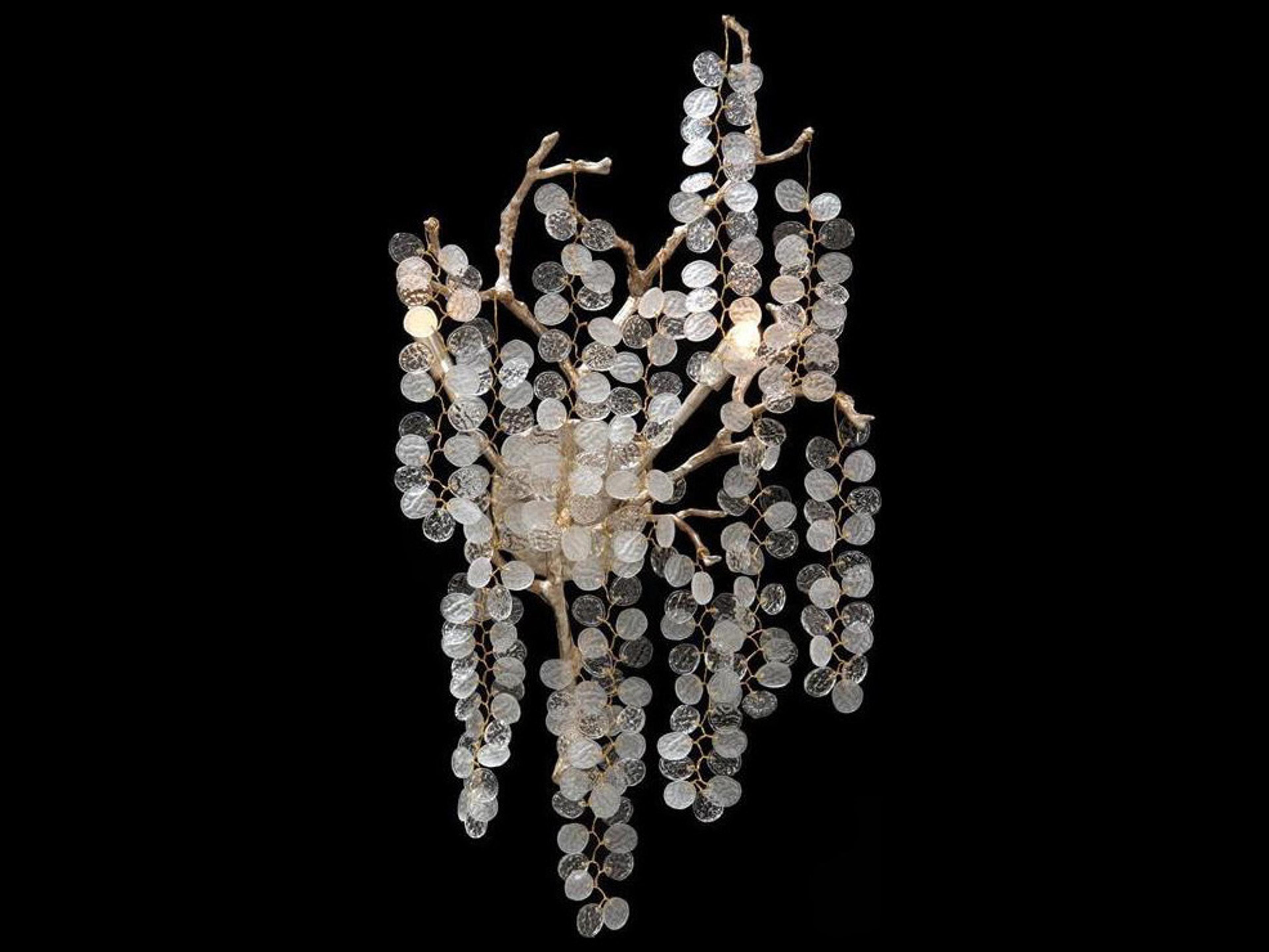 John Richard Shiro-Noda 2-Light Champagne Silver Wall Sconce