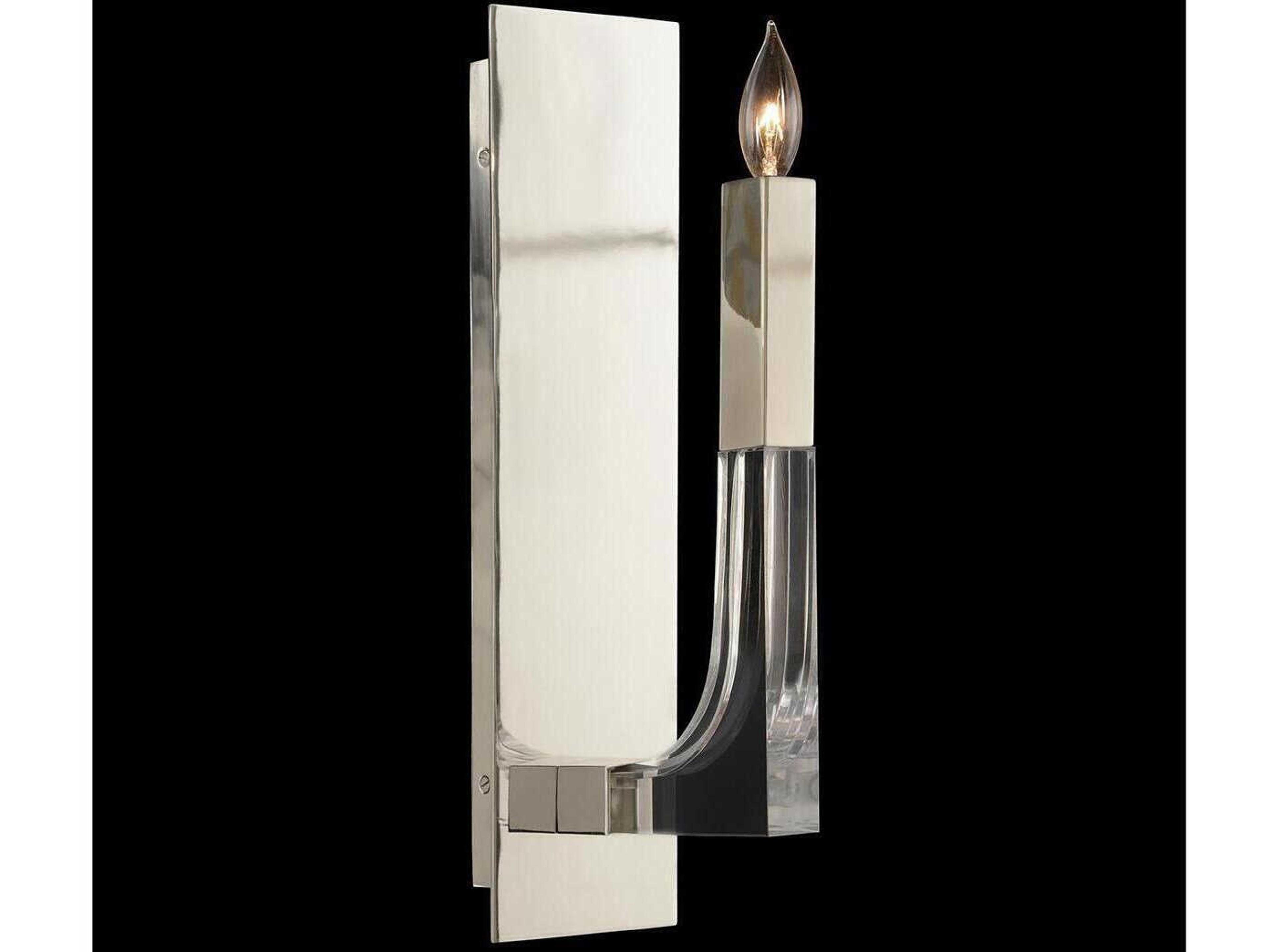 John Richard Mark Mcdowell 1-Light Polished Nickel Wall Sconce