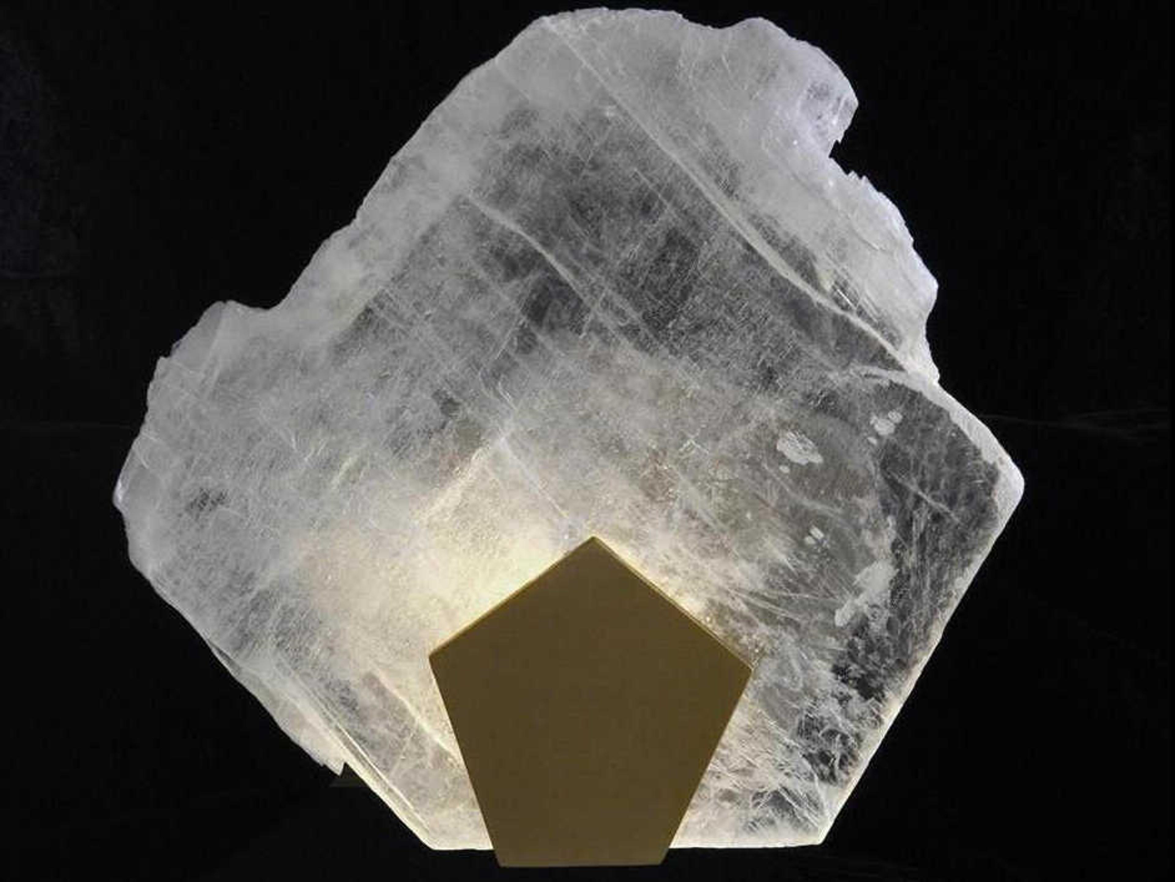 John Richard Moonlight Sonata 1-Light Antique Brass Glass LED Wall Sconce