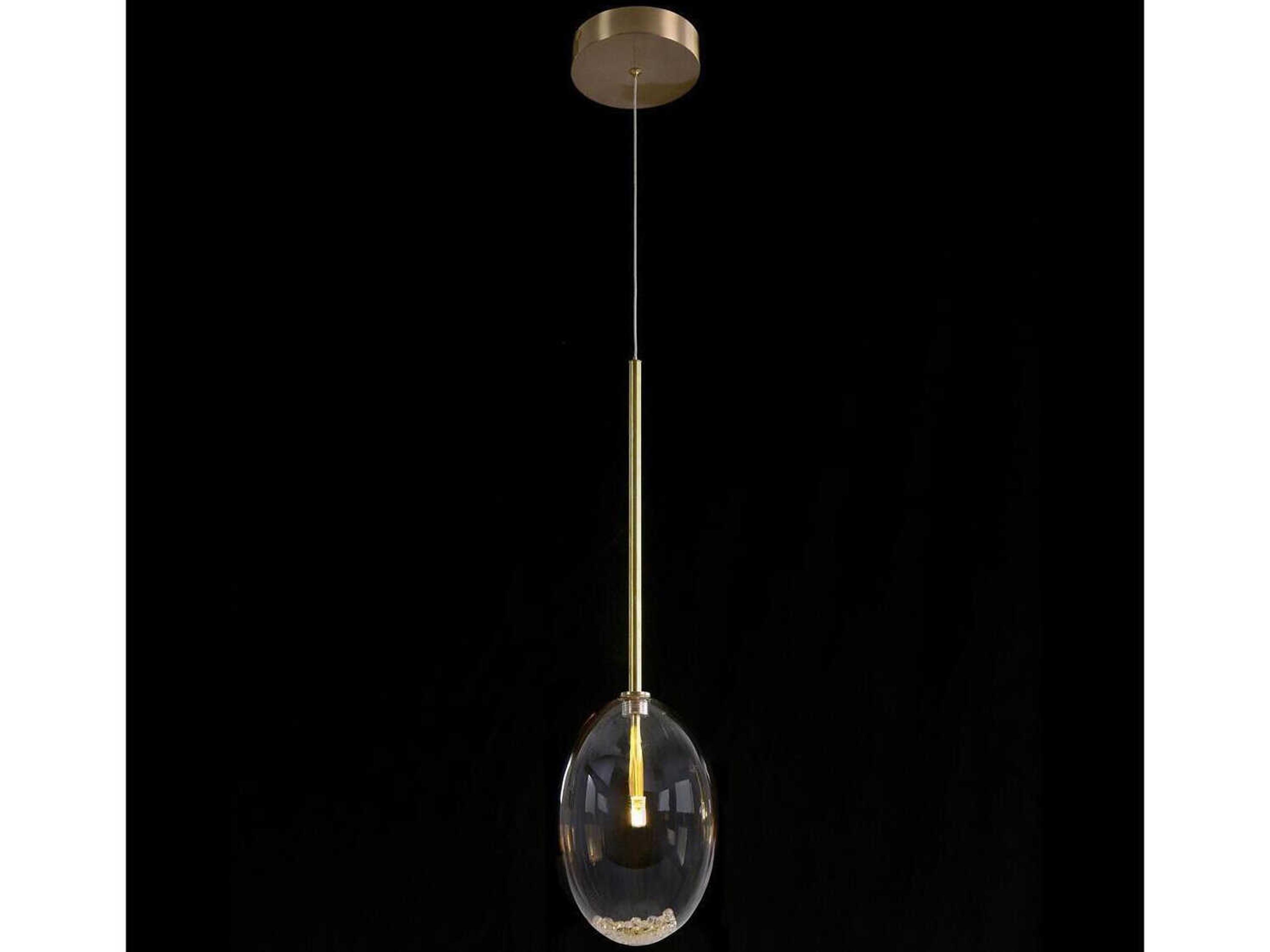 John Richard Echo 1-Light Antique Brass Glass LED Globe Mini Pendant