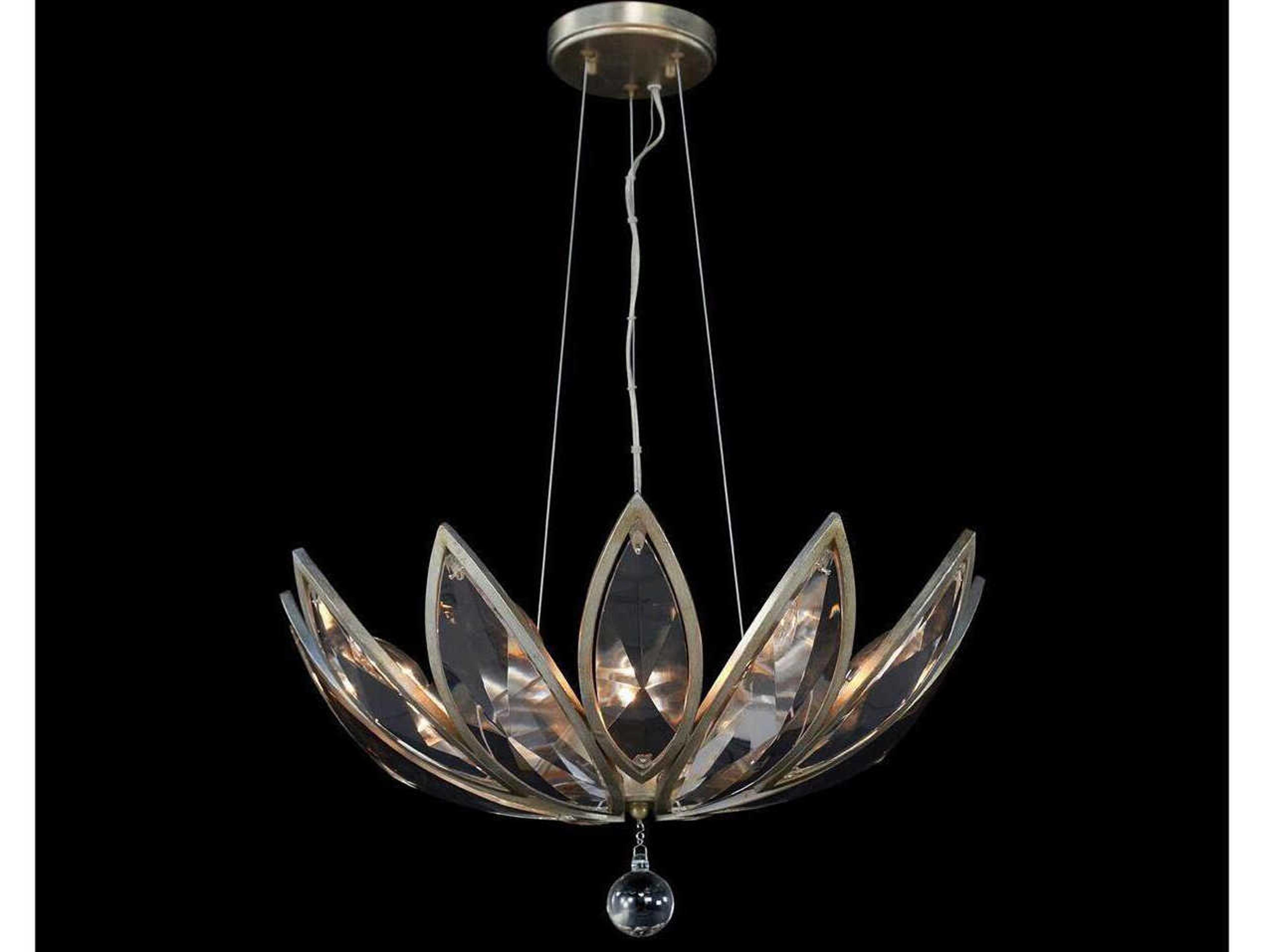 John Richard Petaline 6-Light Champagne Silver Pendant