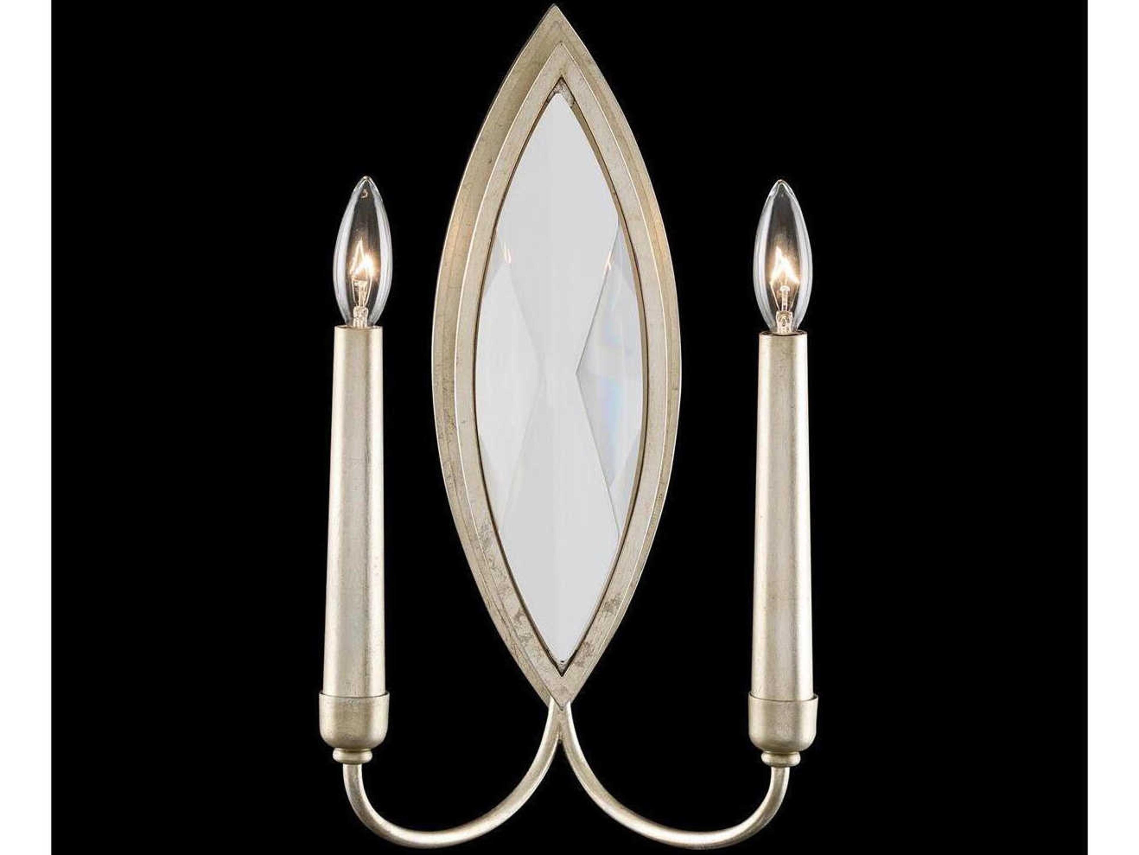 John Richard Petaline 2-Light Champagne Silver Wall Sconce
