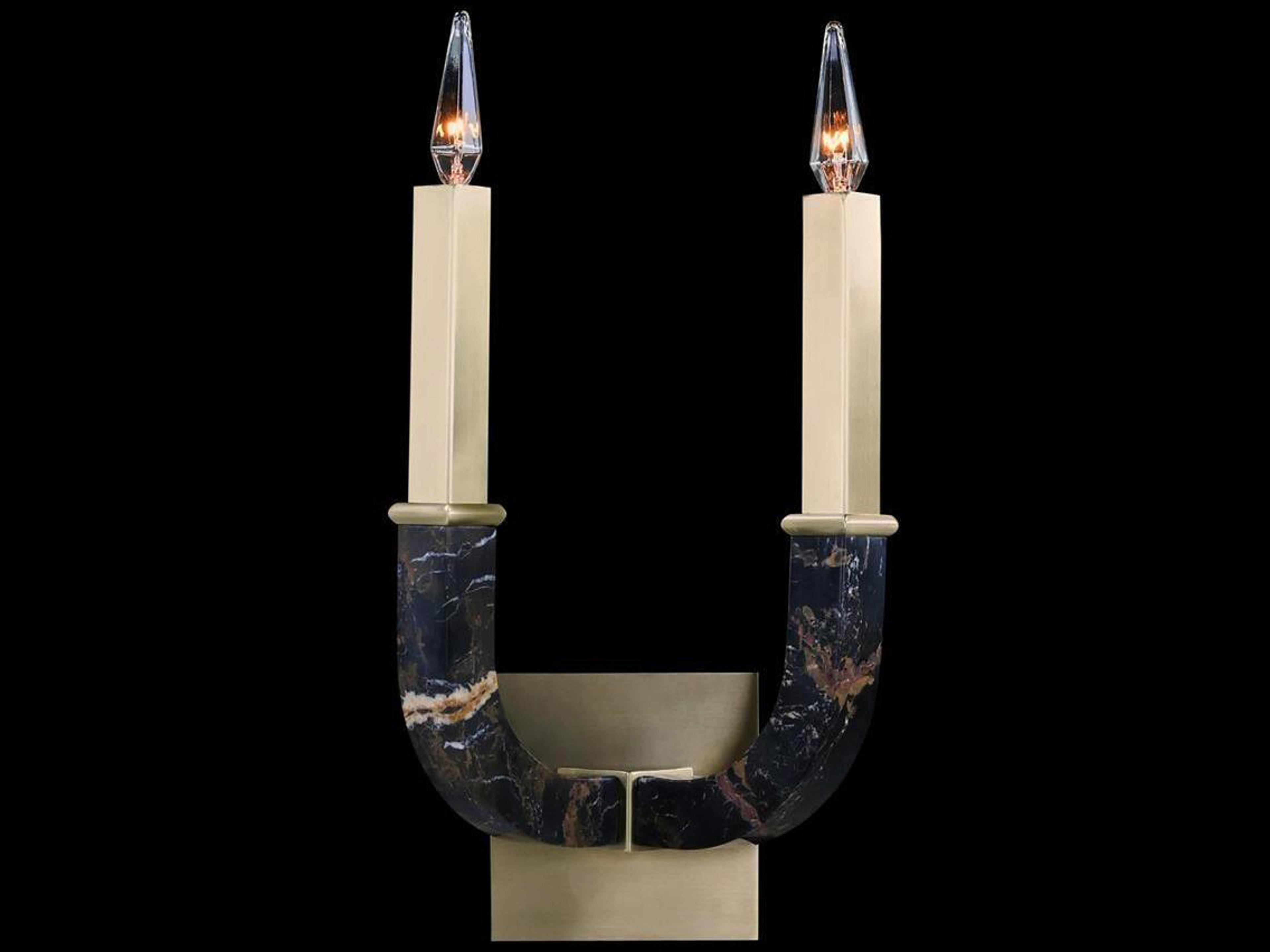 John Richard Hampton 2-Light Honey Brass Wall Sconce