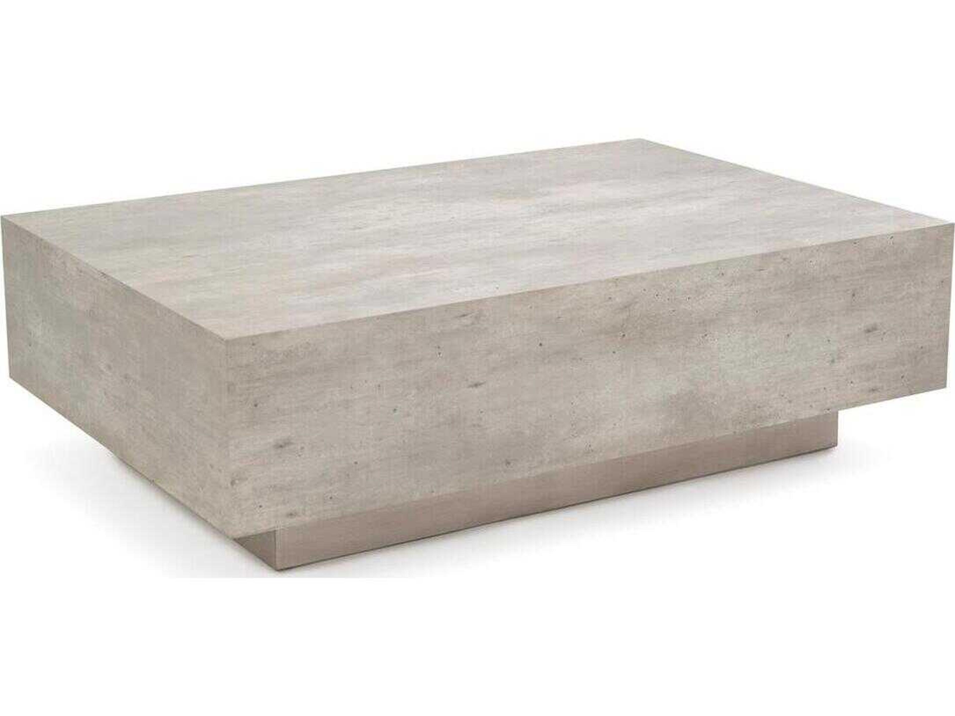 John Richard Tezzo Rectangular Faux Cement Gray Coffee Table