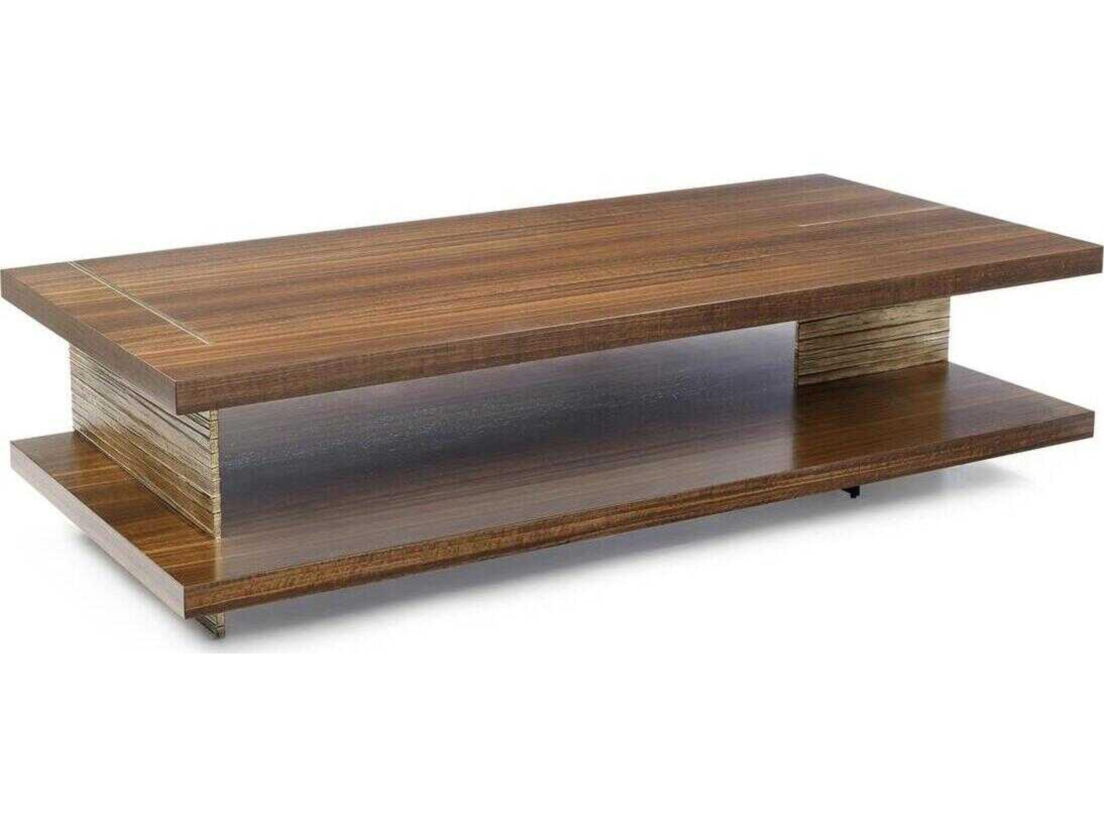 John Richard Altillo Rectangular Wood Light Smoked Rose Silver Coffee Table