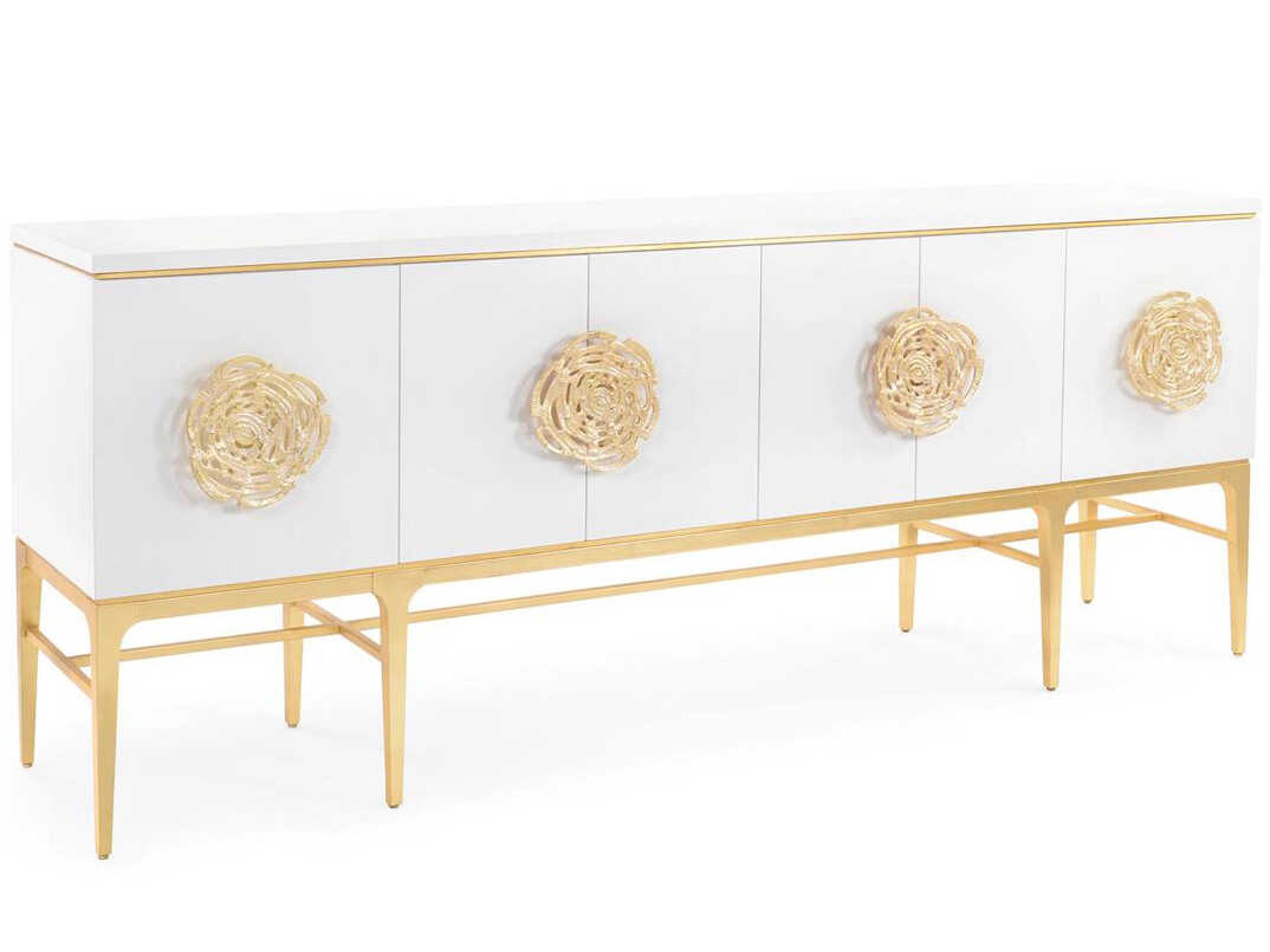 John Richard Mark McDowell Moder 84" Ash Wood Beluga Gold Sideboard