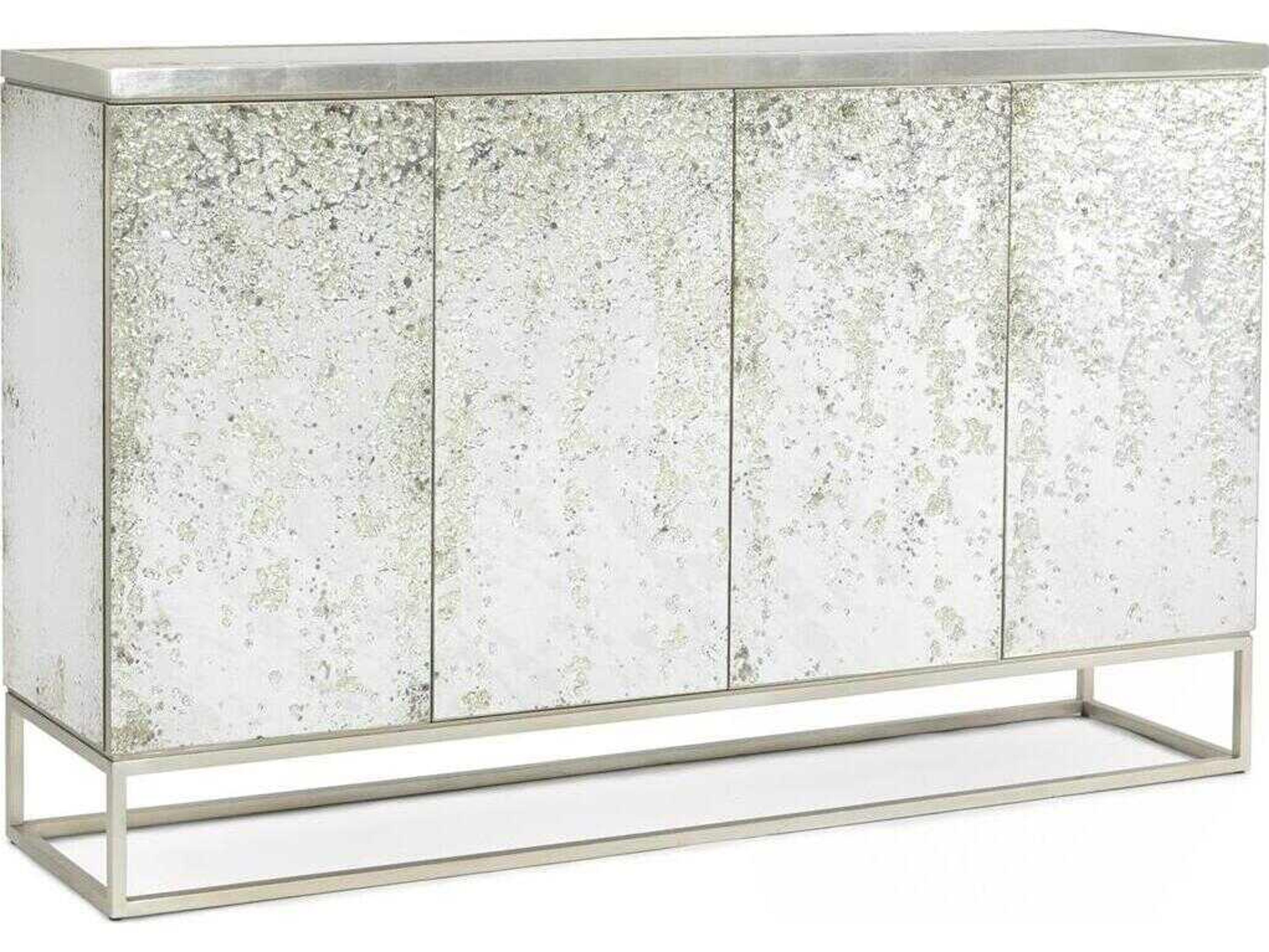 John Richard Mark McDowell Aeolian 70" Beech Wood Silver White Sideboard