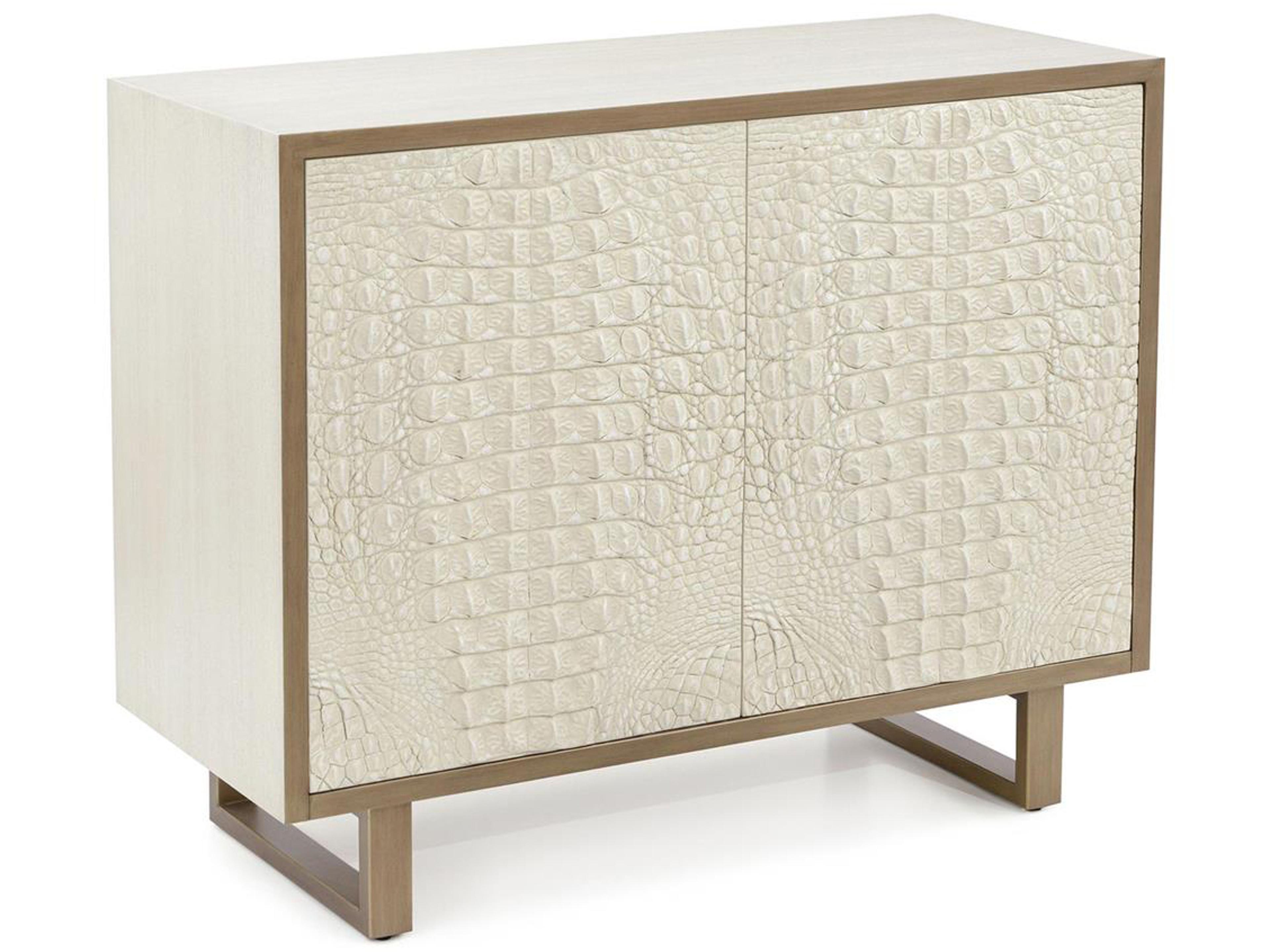 John Richard Kano Antiqued White Ash Wood Accent Chest