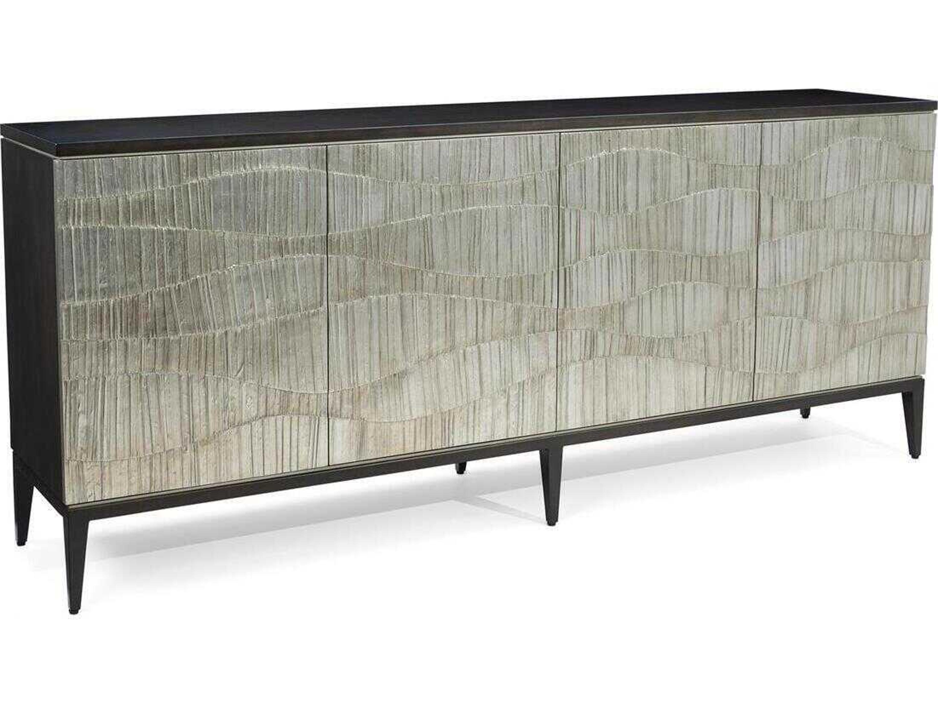 John Richard Mark McDowell Dumerili 90" Beech Wood Sorano Brown Silver Pewter Sideboard