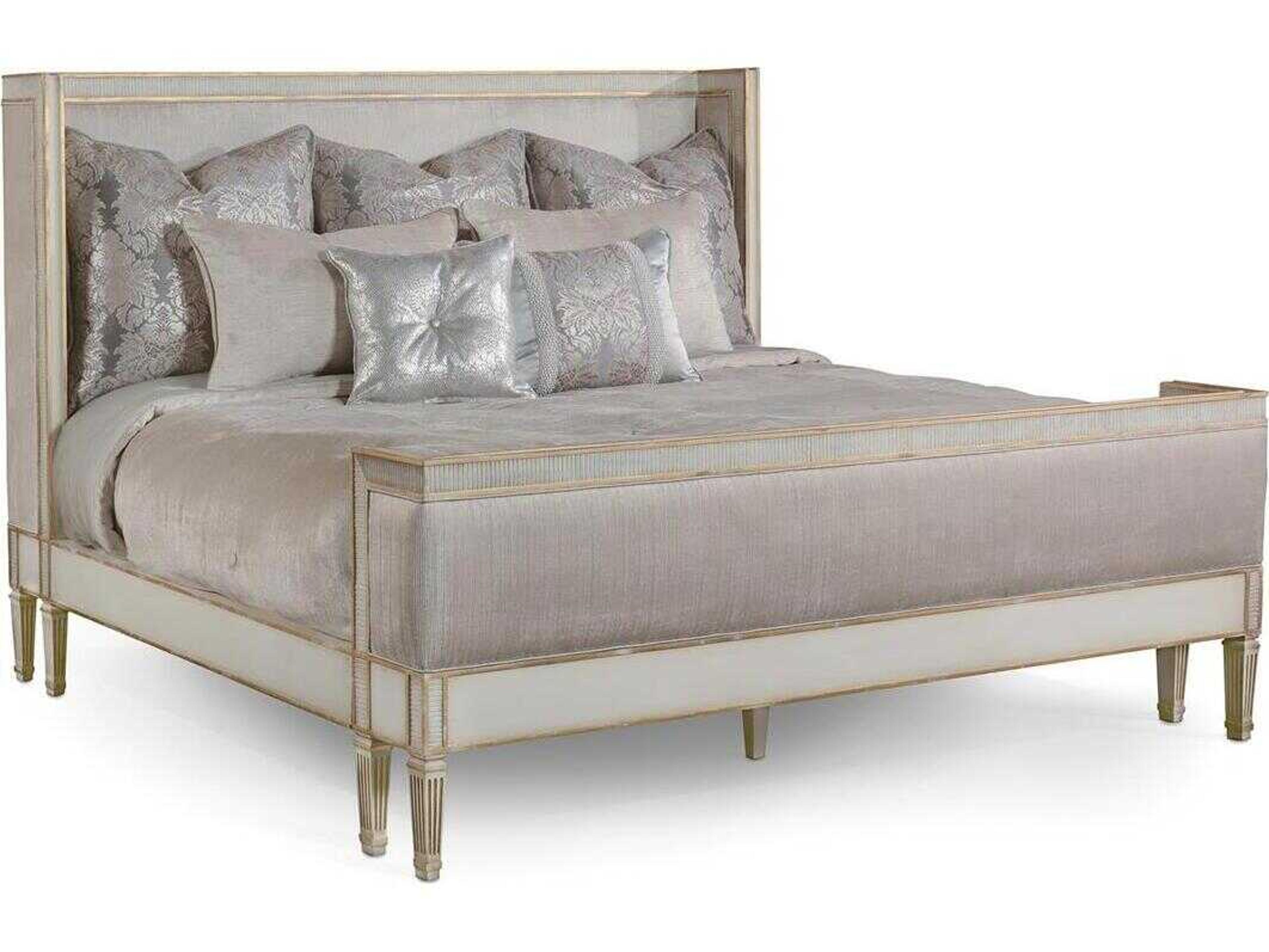 John Richard Vallejo Antique Beluga Brown Beech Wood King Platform Bed