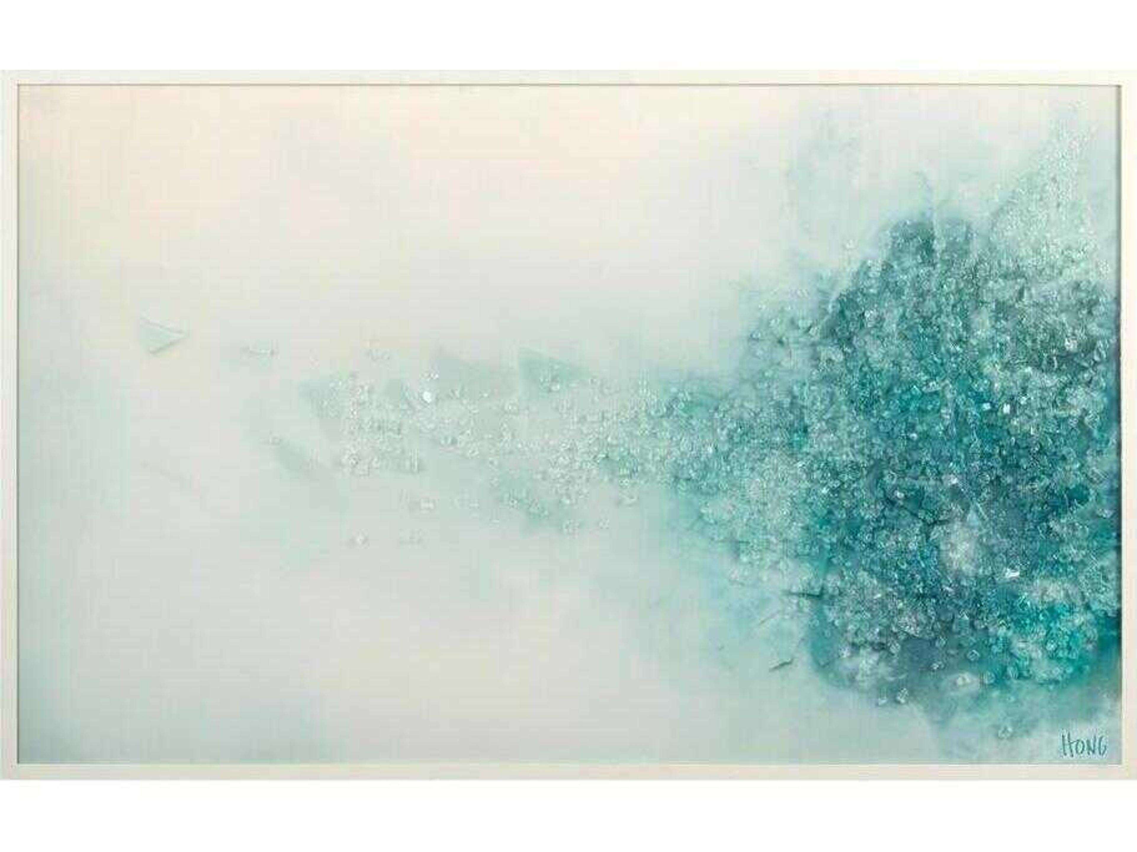 John Richard Mary Hong's Cerulean Vapor Glass Wall Art