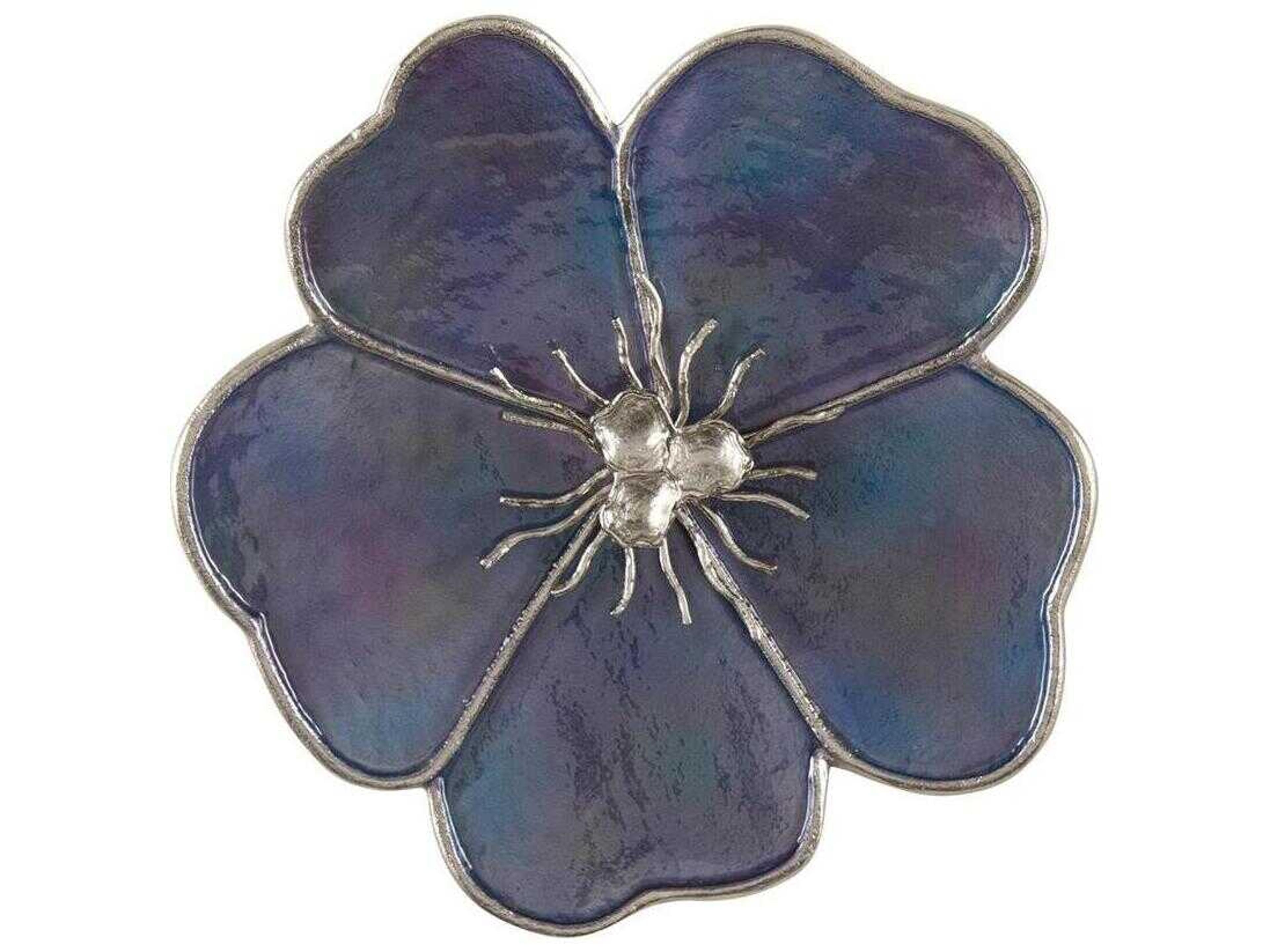 John Richard Fleur Wall Sculpture-III 19" Metal Wall Art