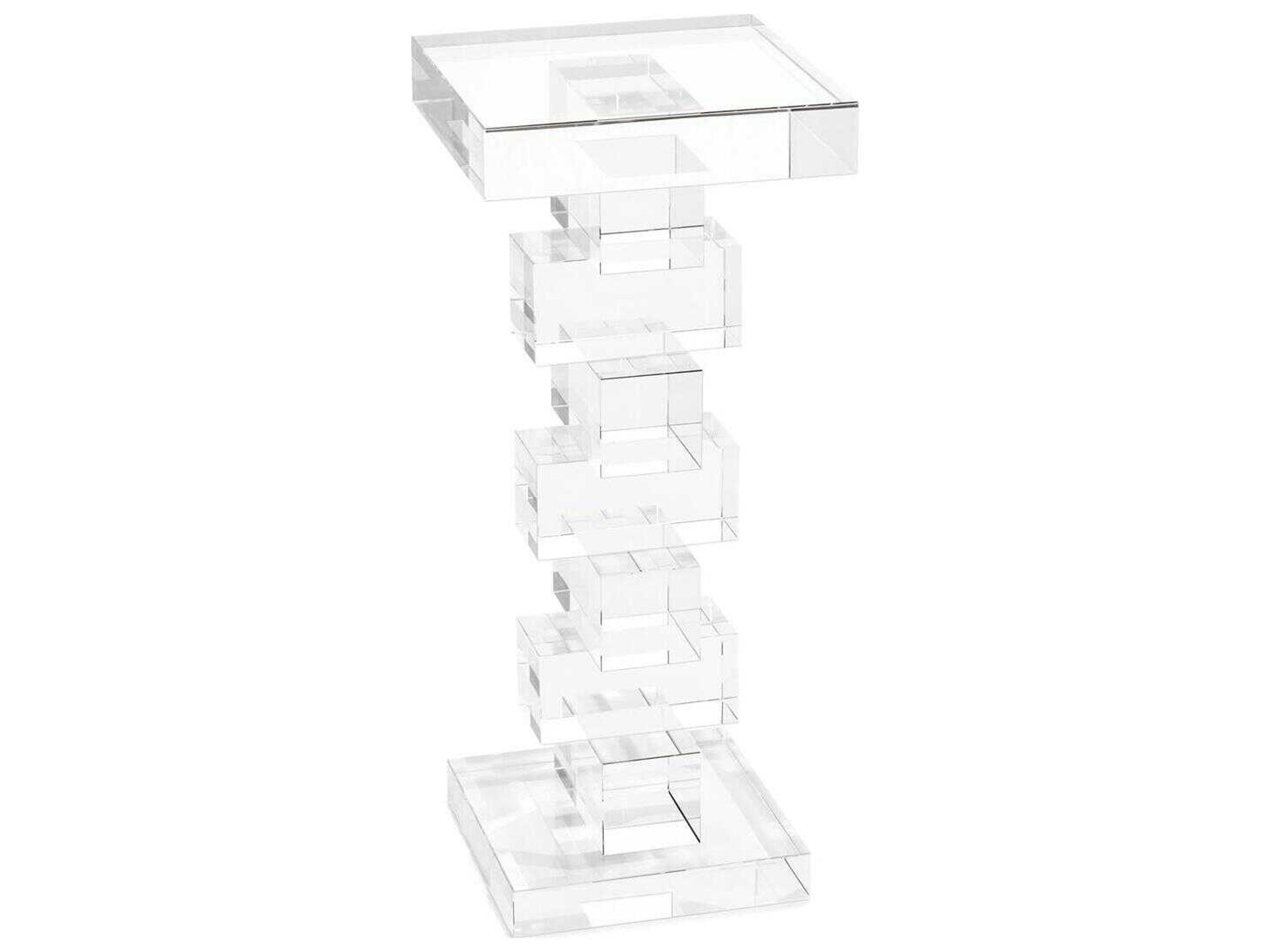 John Richard 8" Square Glass End Table