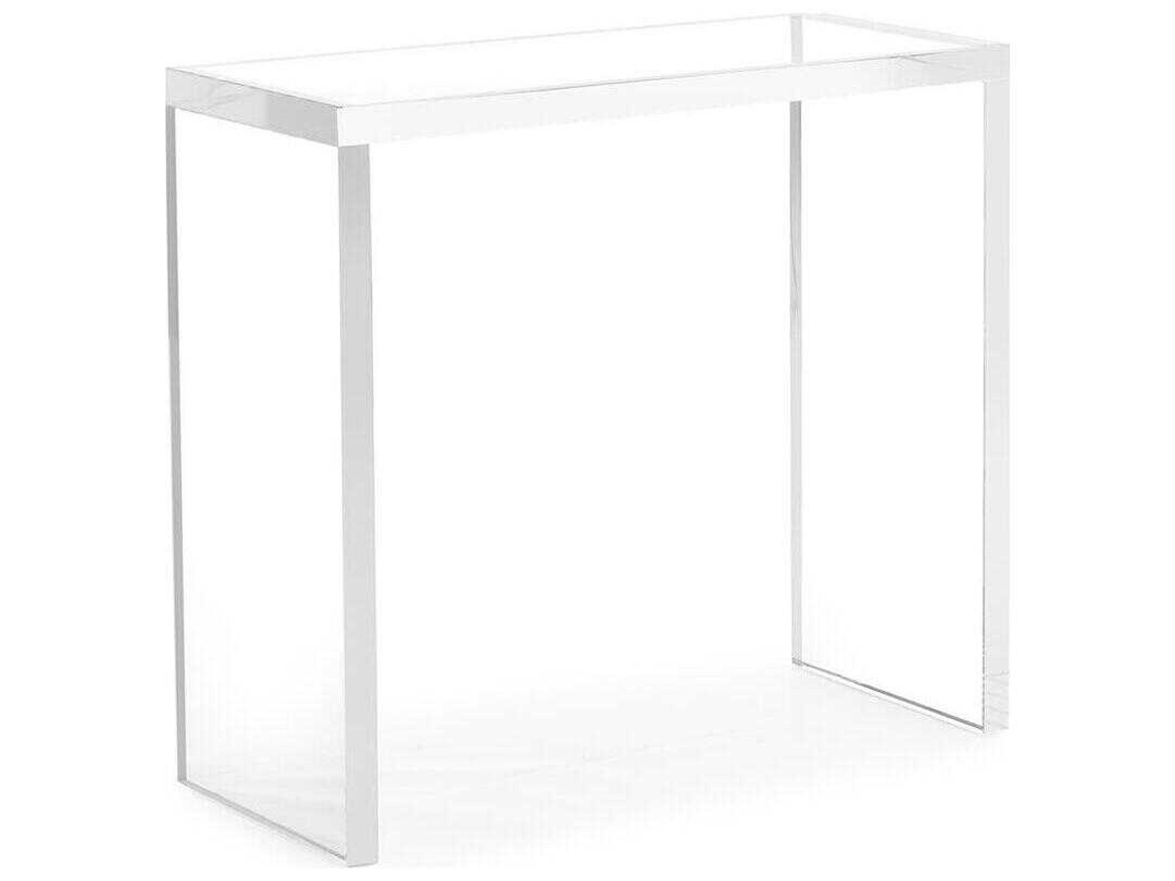 John Richard Mark McDowell Crystal Rectangular Clear End Table