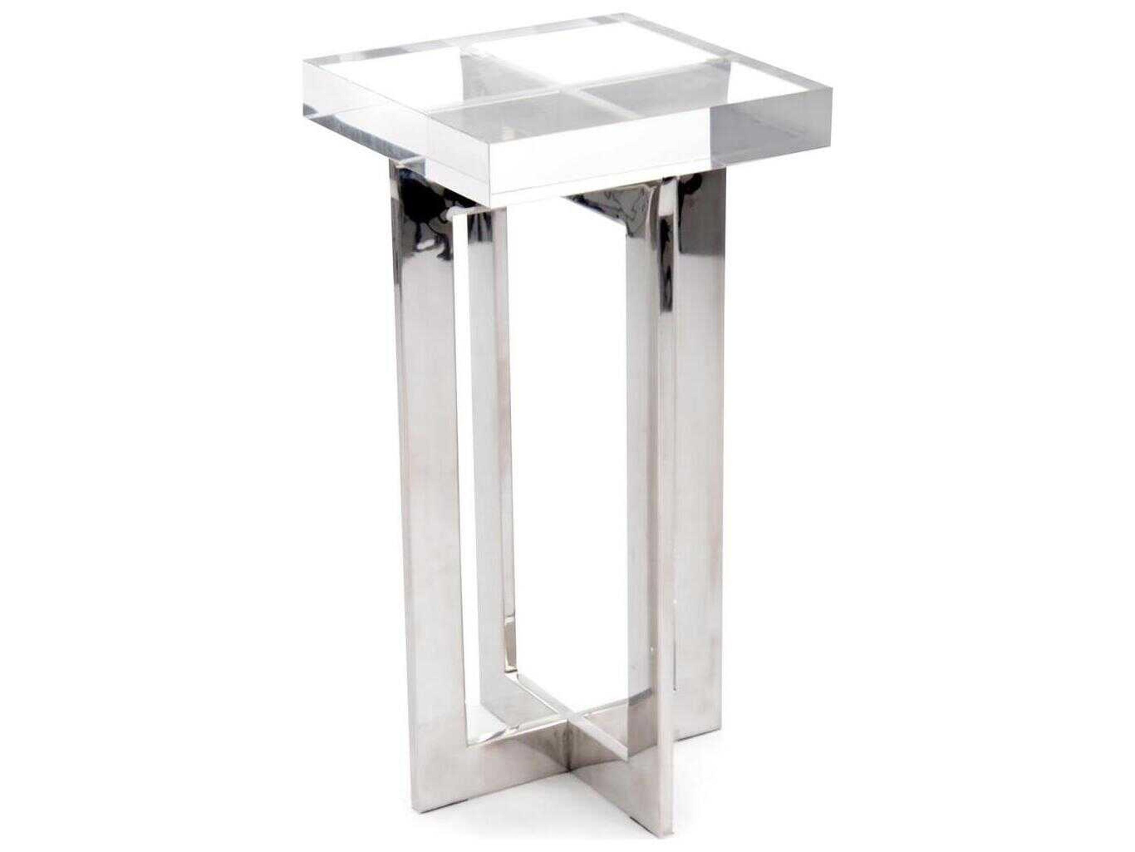 John Richard Mark McDowell Square Polished Silver End Table