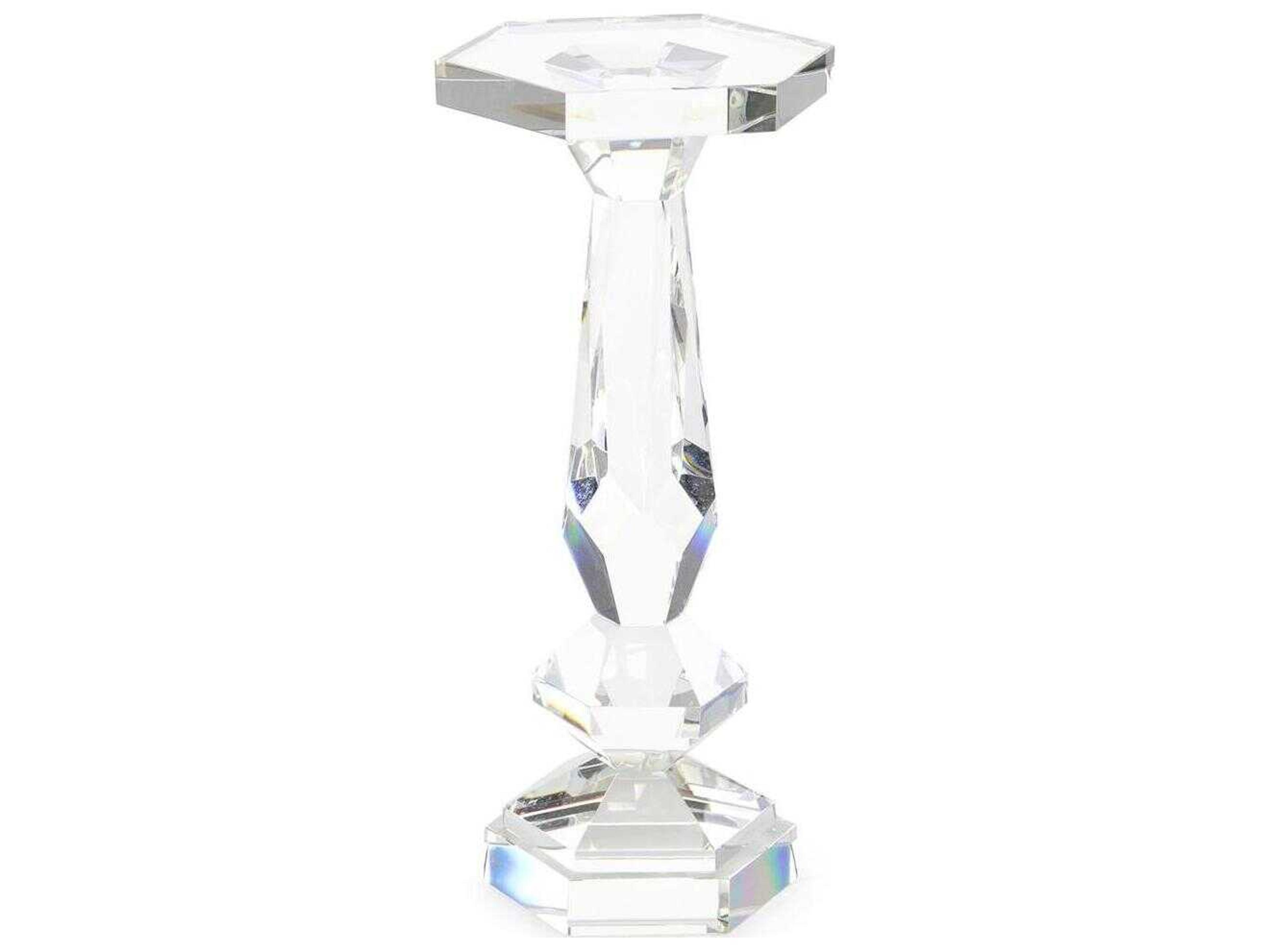 John Richard Mark McDowell Hexagon Acrylic Crystal Cut End Table