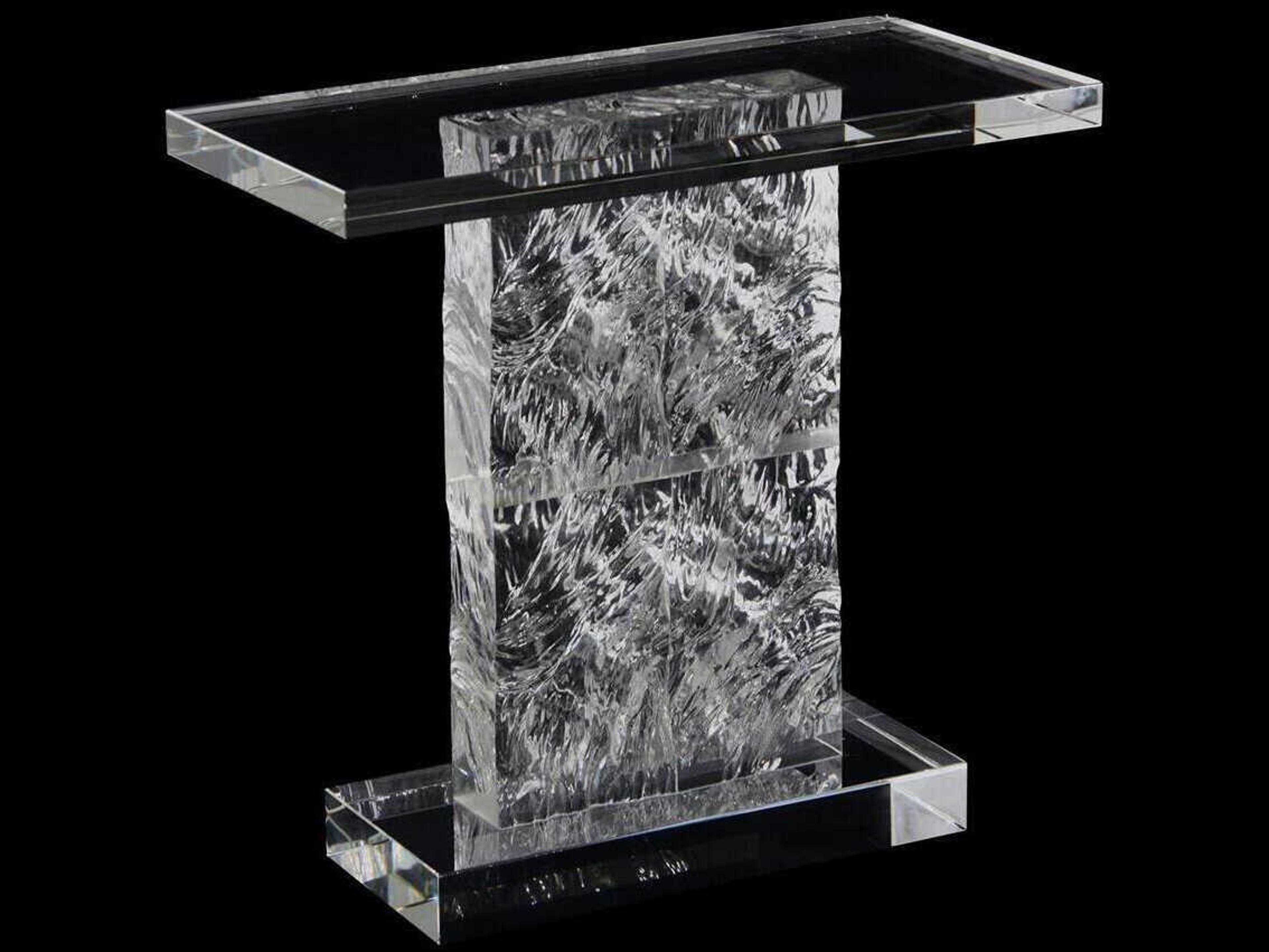 John Richard Mark McDowell Rectangular Glass Clear End Table