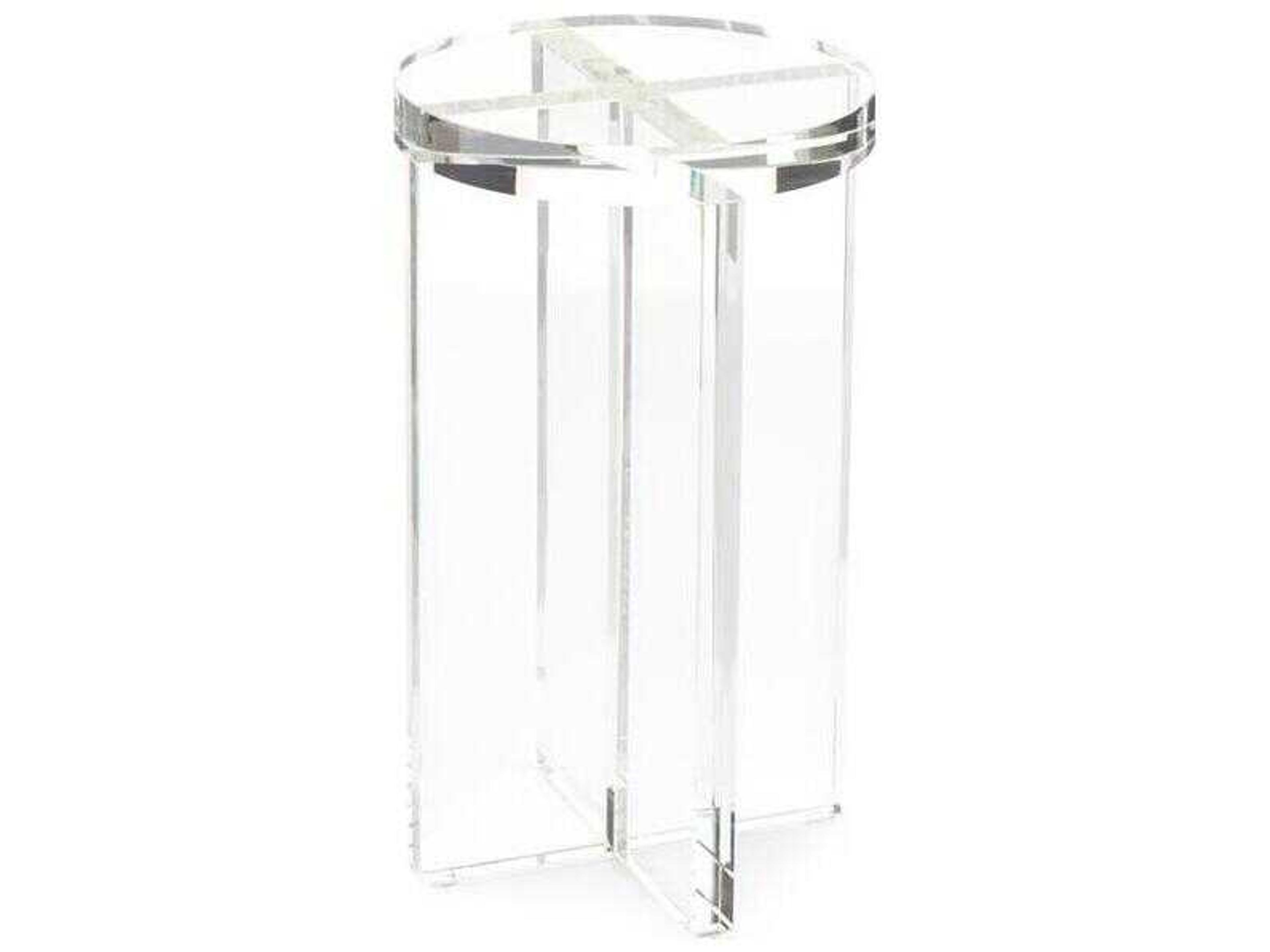 John Richard Round Glass End Table