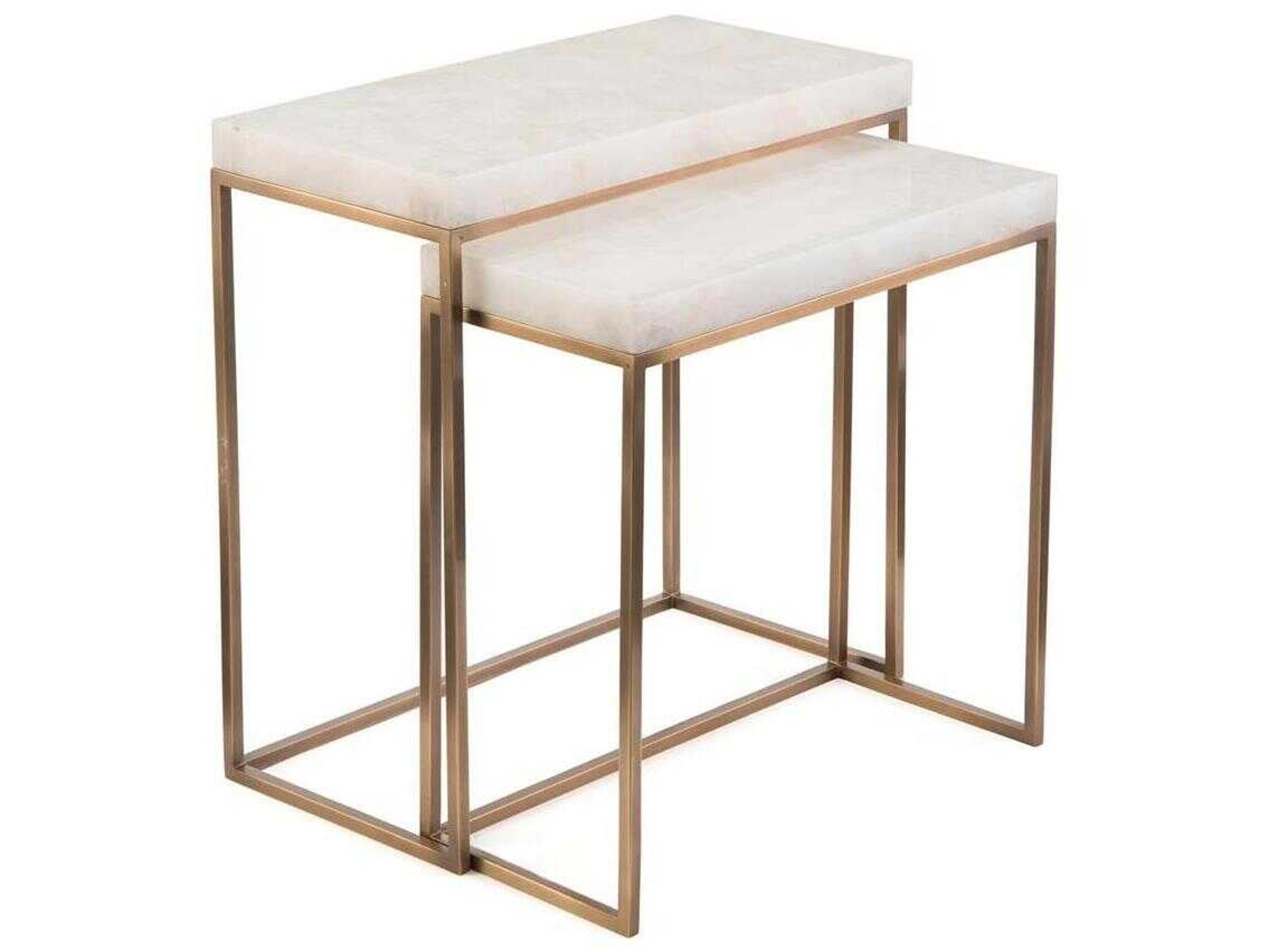 John Richard Mark McDowell Rectangular Marble End Table