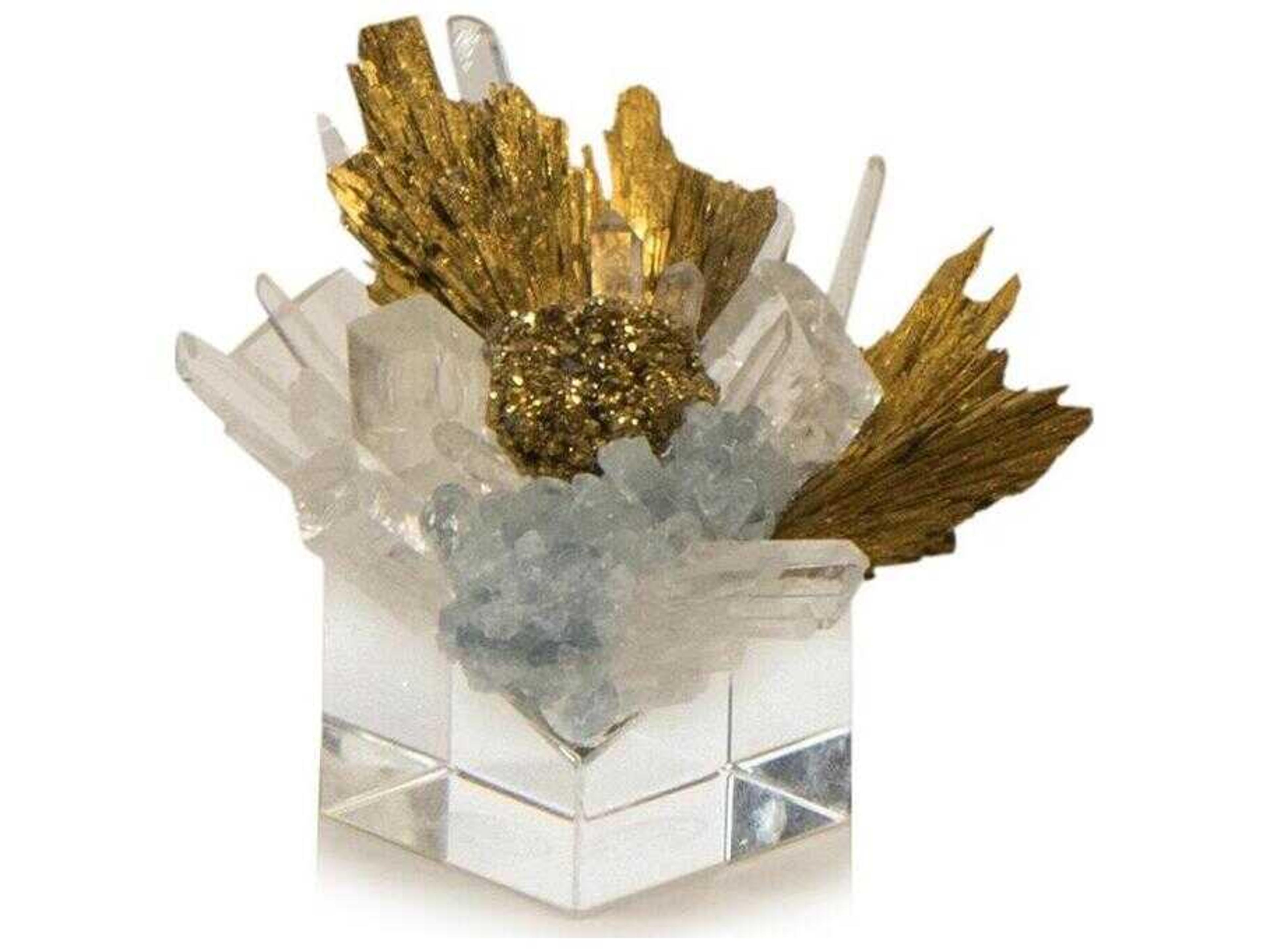 John Richard Stone Cluster Clear Yellow Quartz