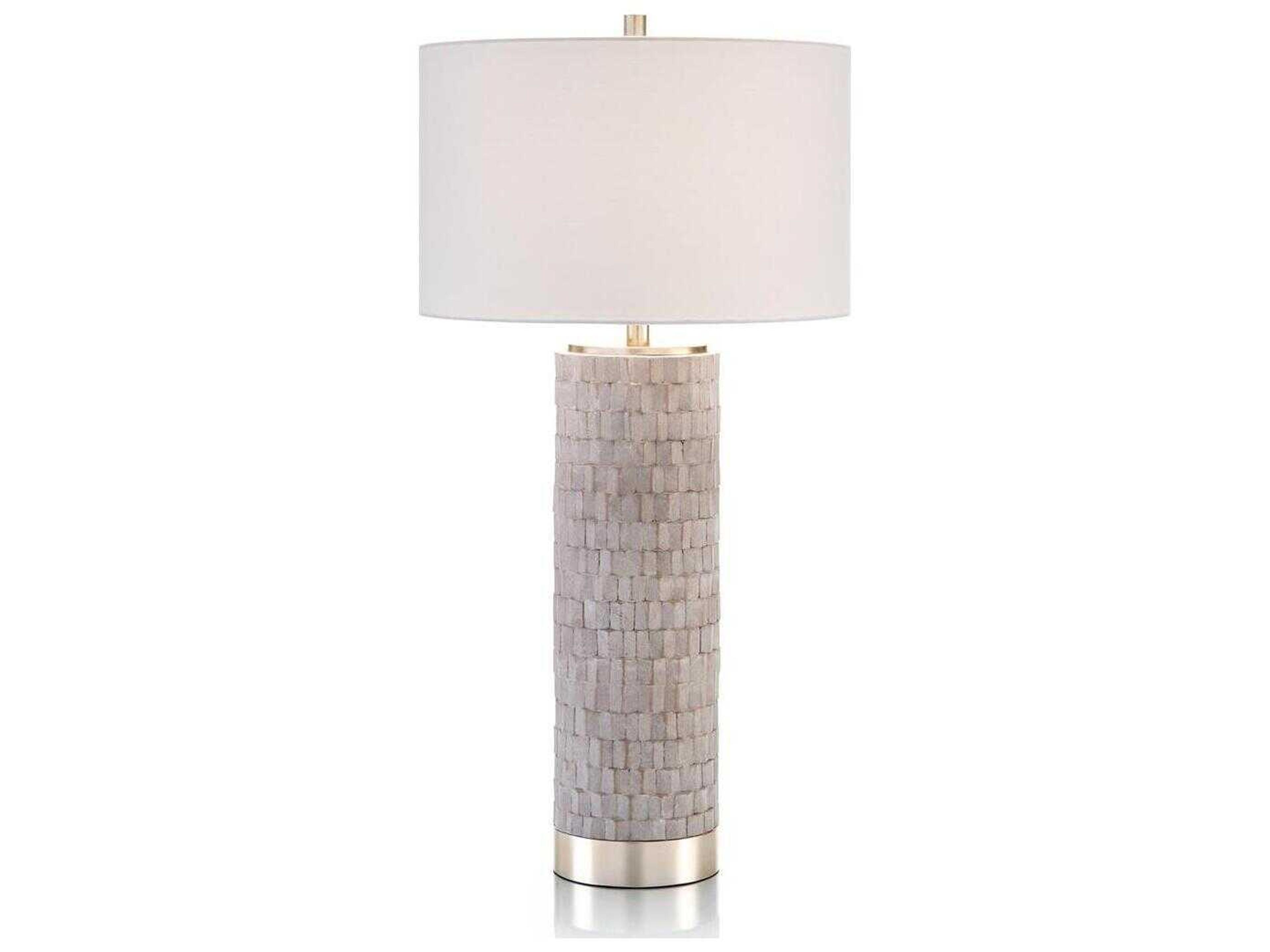 John Richard Mark McDowell Cast Stone Gold Leaf Buffet Lamp