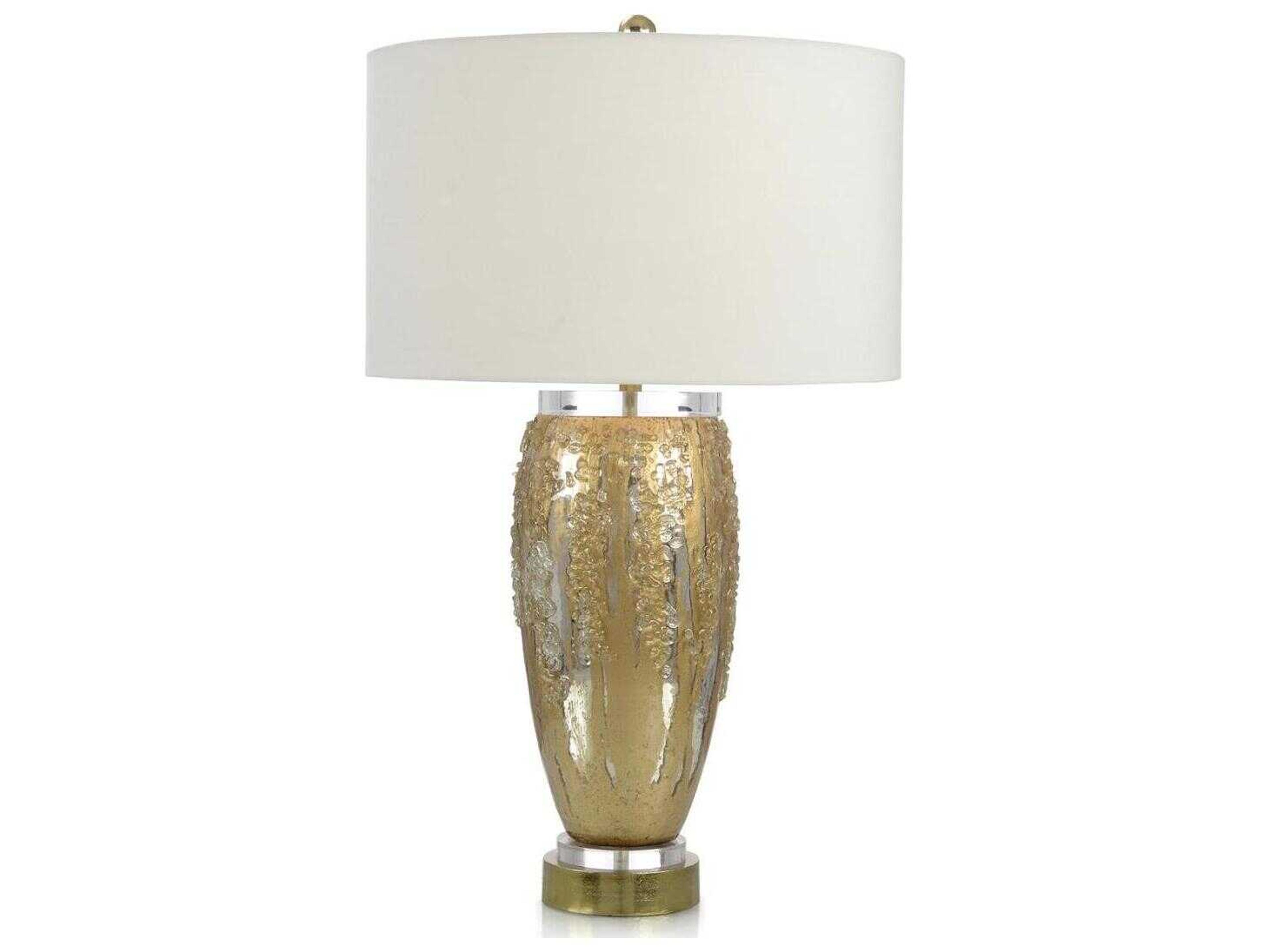 John Richard Margaret Fisher Gold Silver Glass Buffet Lamp