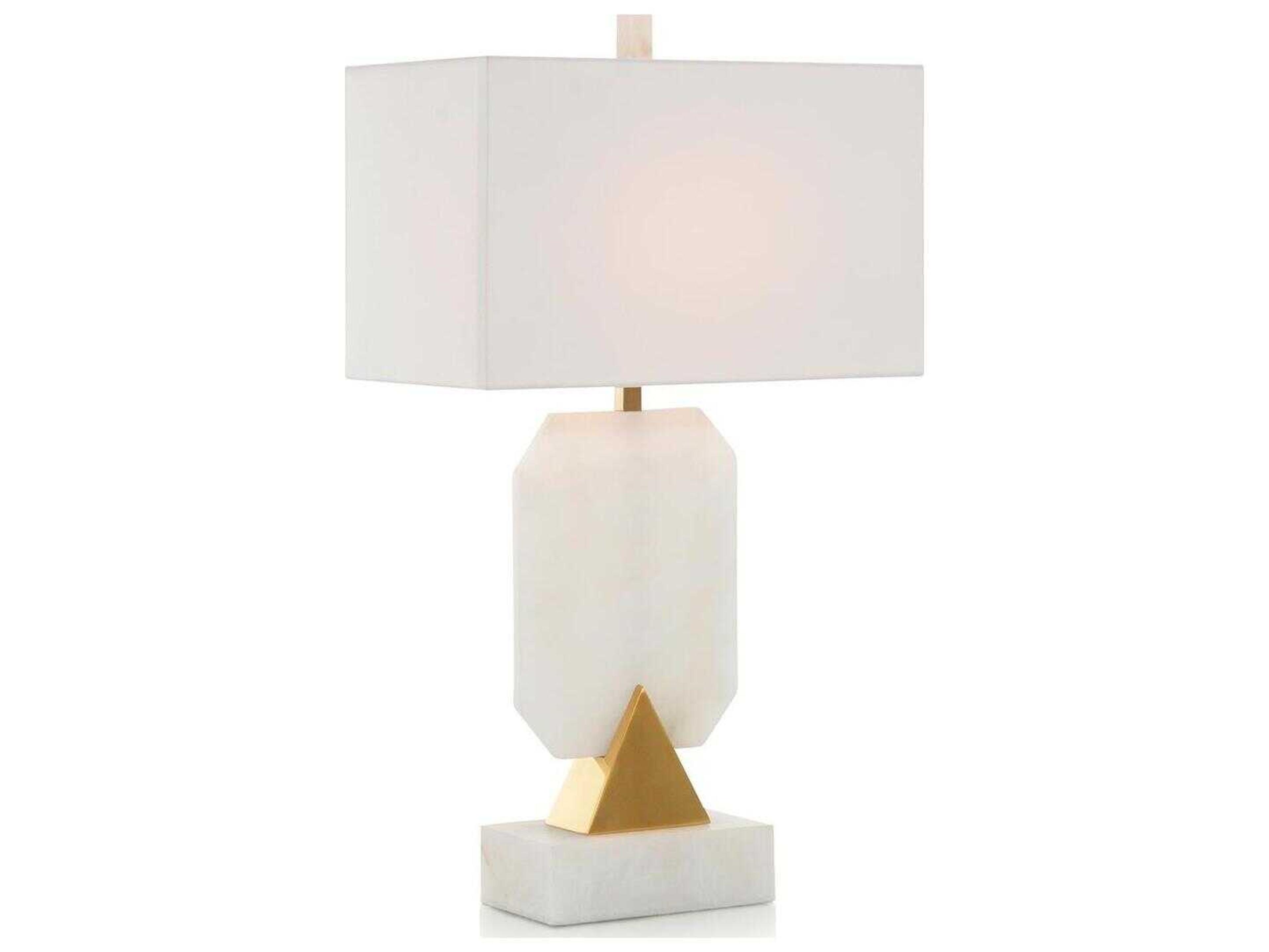 John Richard Margaret Fisher Brushed Brass White Linen Outside Silk Inside Buffet Lamp
