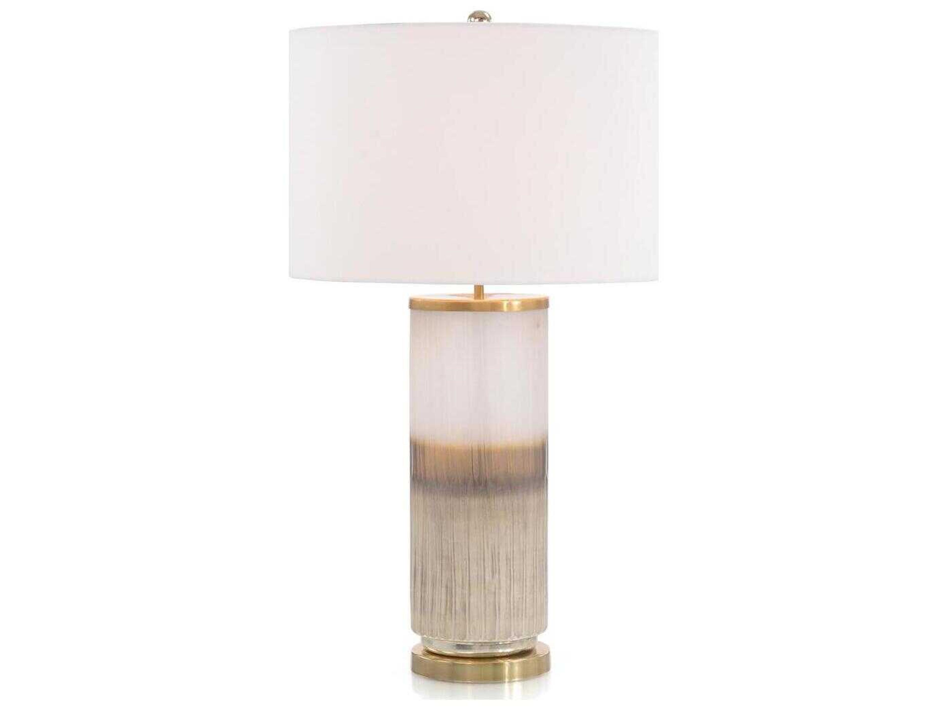 John Richard Mark McDowell Earth Gold Gray Glass Buffet Lamp