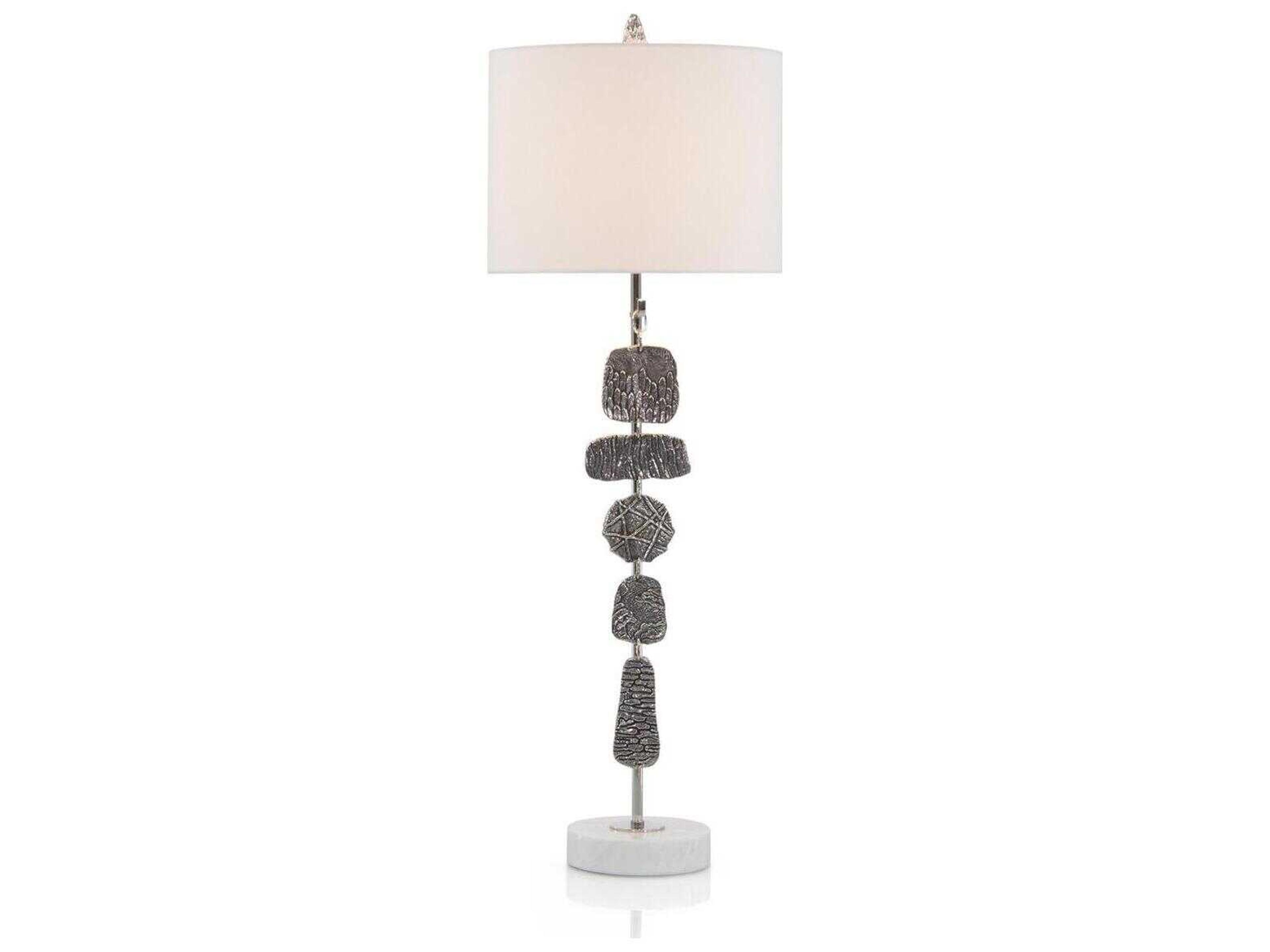 John Richard Mark McDowell Medallions Polished Nickel Buffet Lamp