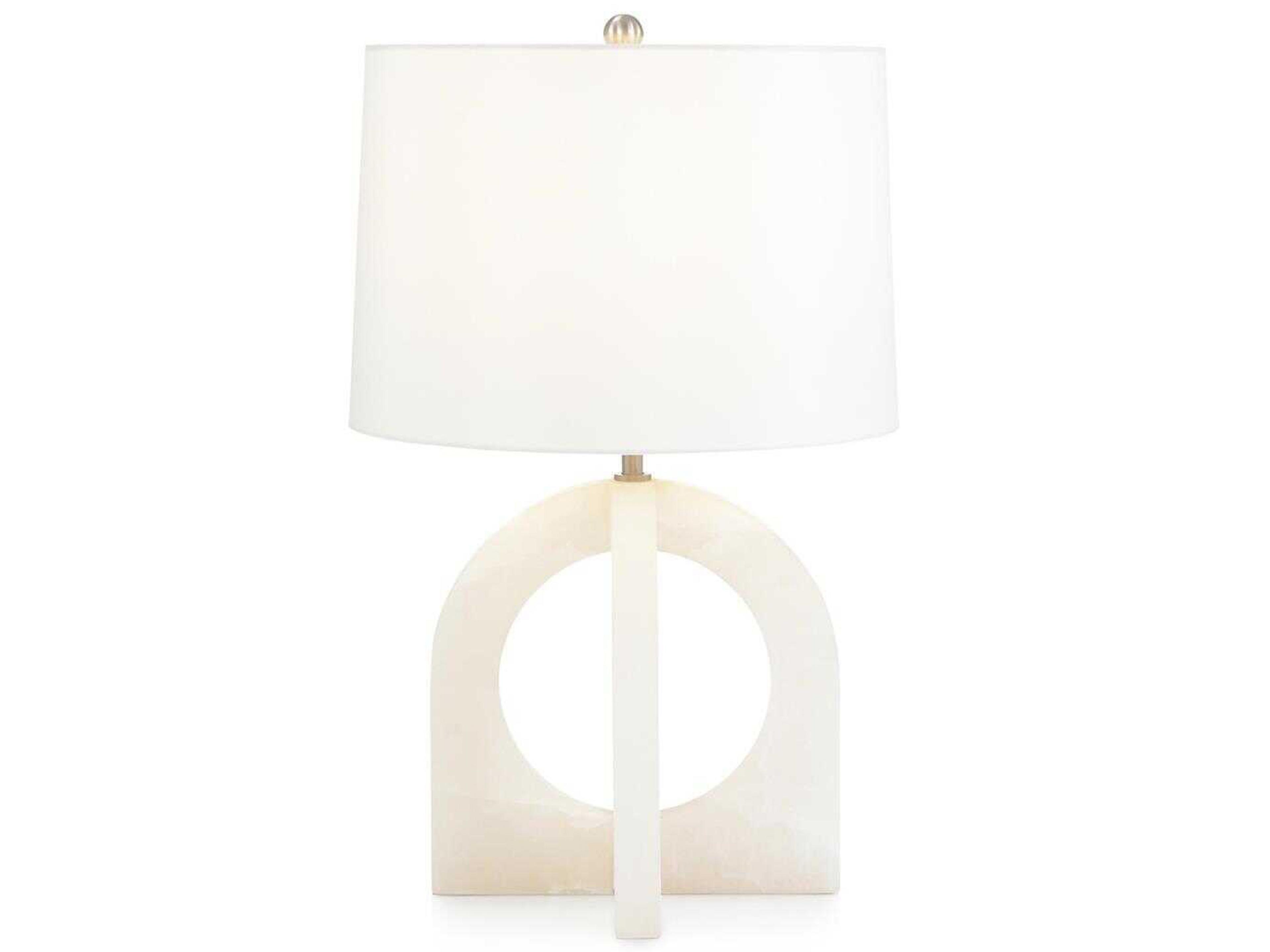 John Richard Mark McDowell Alabaster Castellina Brushed Nickel Buffet Lamp