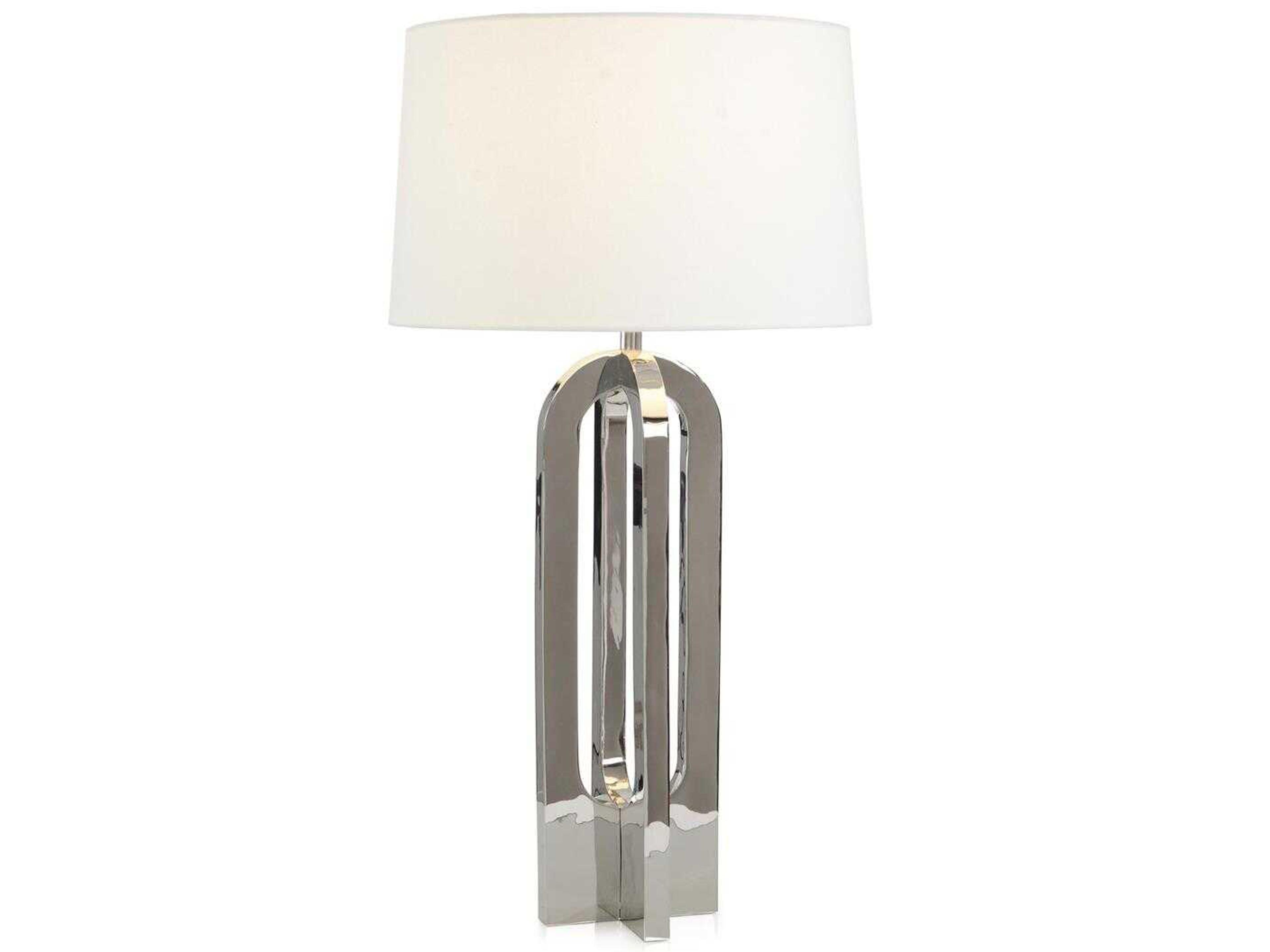 John Richard Mark McDowell Castellina Polished Stainless Steel Buffet Lamp